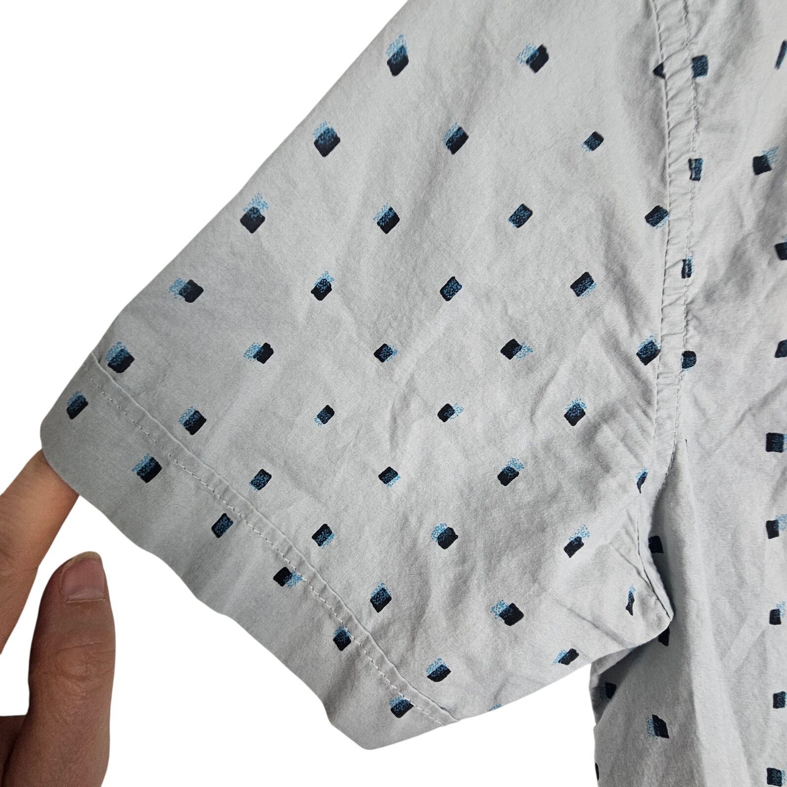 RVCA RVCA Shirt Men S Gray Geometric SS Casual Collared Preppy Size US S / EU 44-46 / 1 - 4 Thumbnail