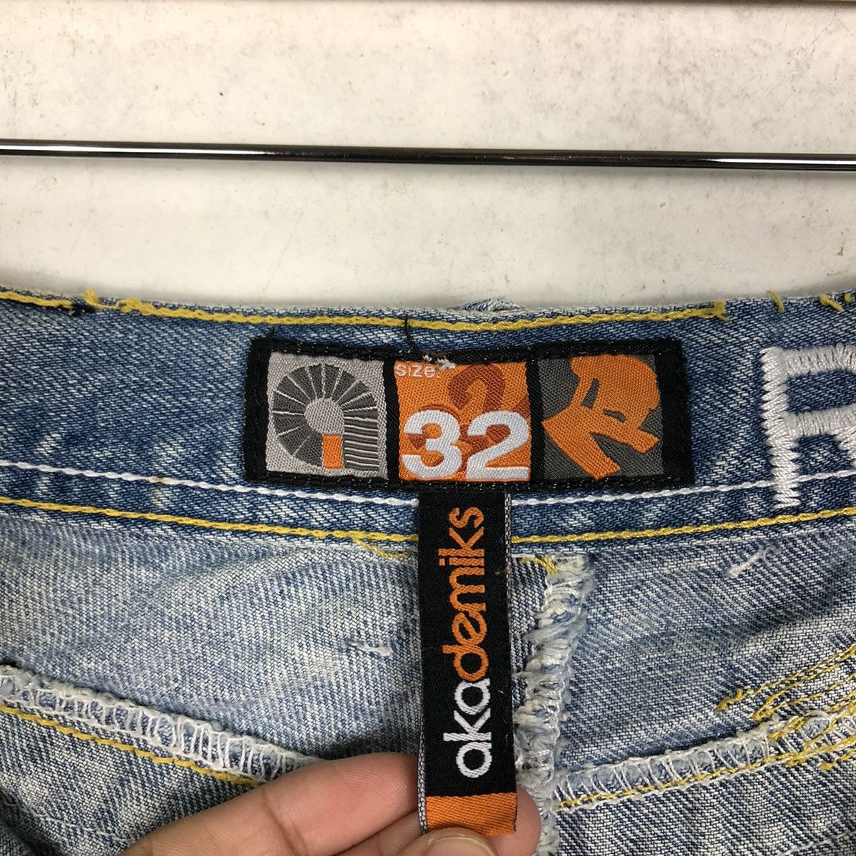Hysteric Glamour 🔥Rare Punk Design Distressed Denim Jeans Japan Made Size US 32 / EU 48 - 15 Thumbnail