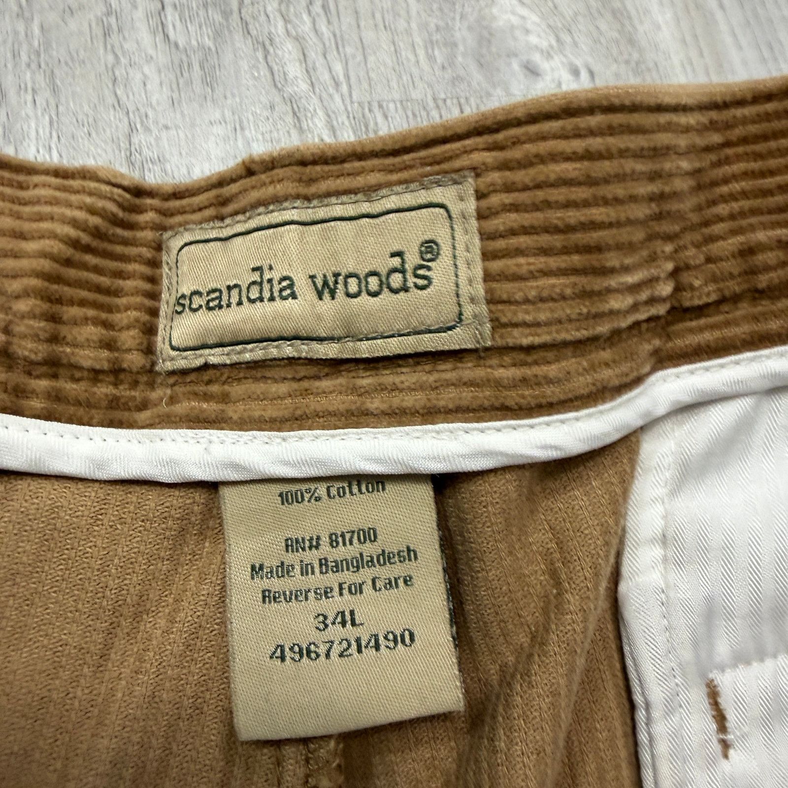 Vintage Vintage Scandia Woods Corduroy Pants Mens 34 (Fits 34x32) Size US 34 / EU 50 - 4 Thumbnail