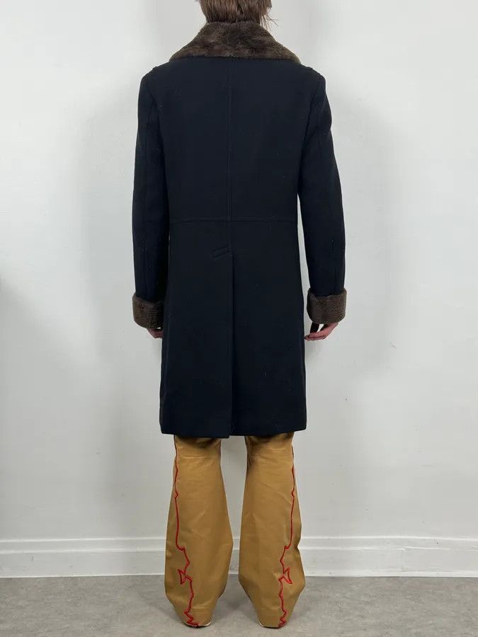 Marc Jacobs 2010s Marc Jacobs Black Detachable Fur Wool Long Coat Size US M / EU 48-50 / 2 - 3 Thumbnail