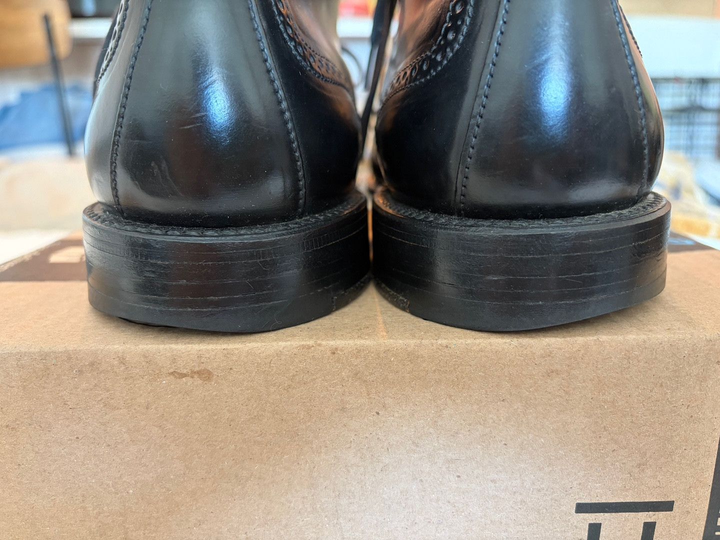 Alden Alden J Crew 44695 Black Cordovan Wingtip Boots 11 B/D Size US 11 / EU 44 - 7 Thumbnail