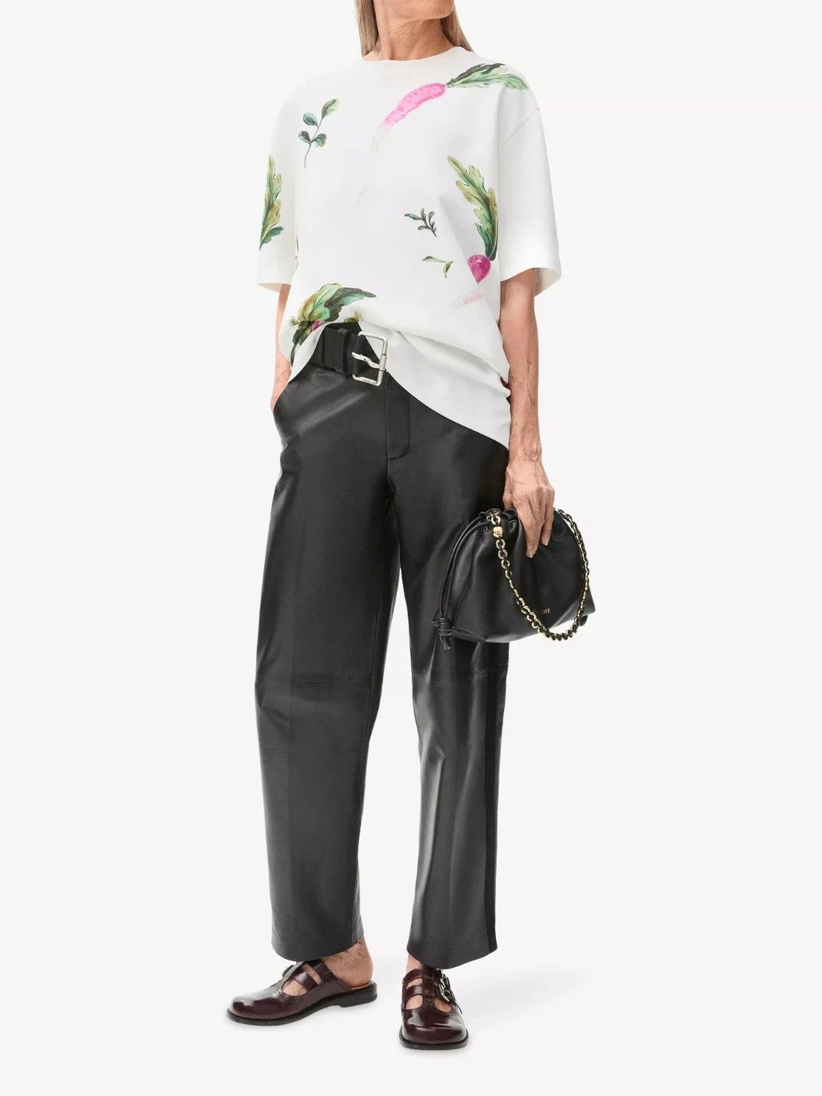 Loewe LOEWE white oversized Radish Vegetable print t-shirt Large Size L / US 10 / IT 46 - 4 Thumbnail