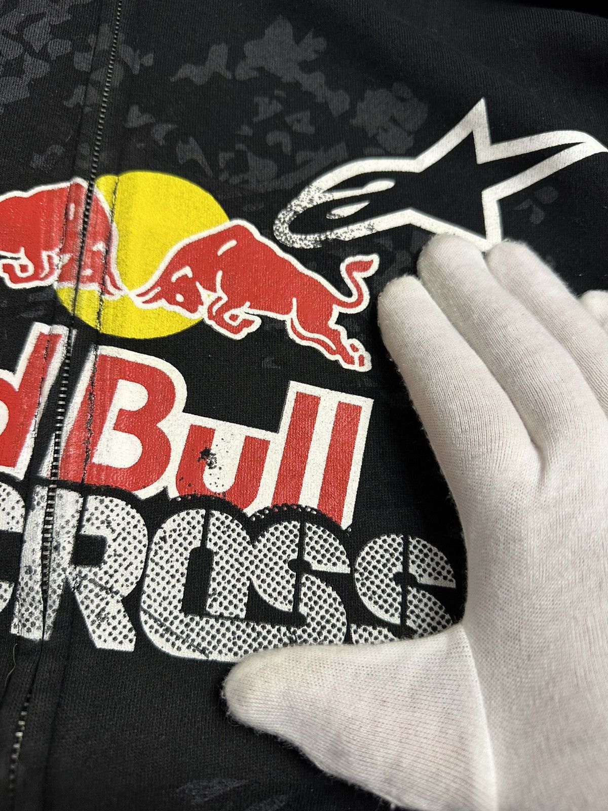 Alpinestars Alpinestars Spell Out Red Bull Motocross Racing Zip Hoodie Size US L / EU 52-54 / 3 - 6 Thumbnail