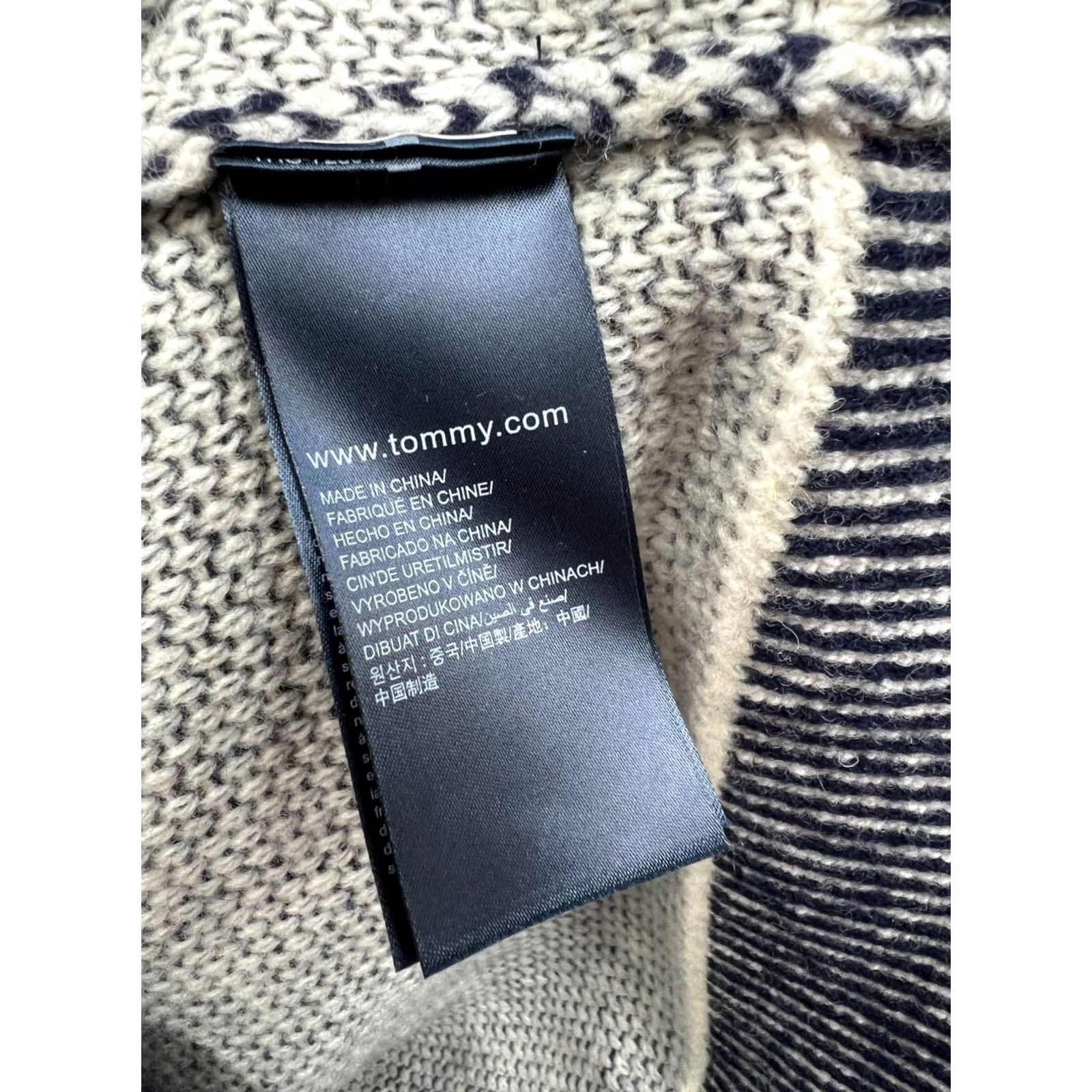 Tommy Hilfiger Tommy Hilfiger Wool Sweater Striped Logo Pullover Men L Multicolor Wool Blend Knit Crew Neck Pullover Mens Size US L / EU 52-54 / 3 - 5 Thumbnail