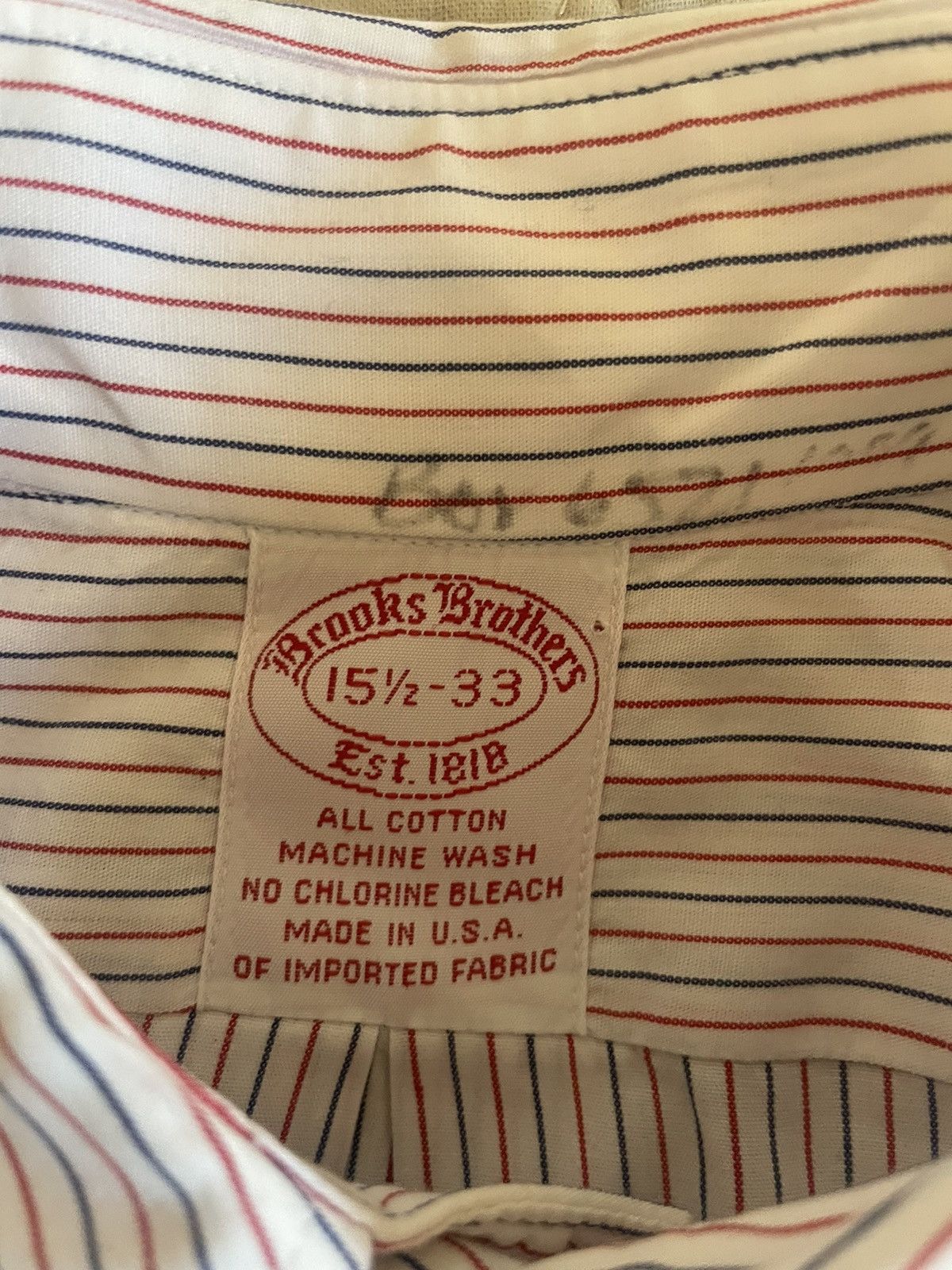 Brooks Brothers Alternating Fine Stripe Button Down Shirt Size US M / EU 48-50 / 2 - 4 Thumbnail
