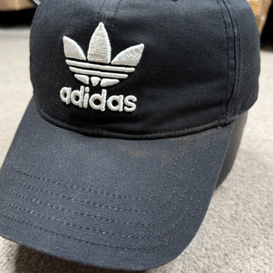 Adidas VINTAGE adidas Baseball Cap Hat Mens One Size Black Embroidered 3 Stripes Logo Sports Size ONE SIZE - 3 Thumbnail