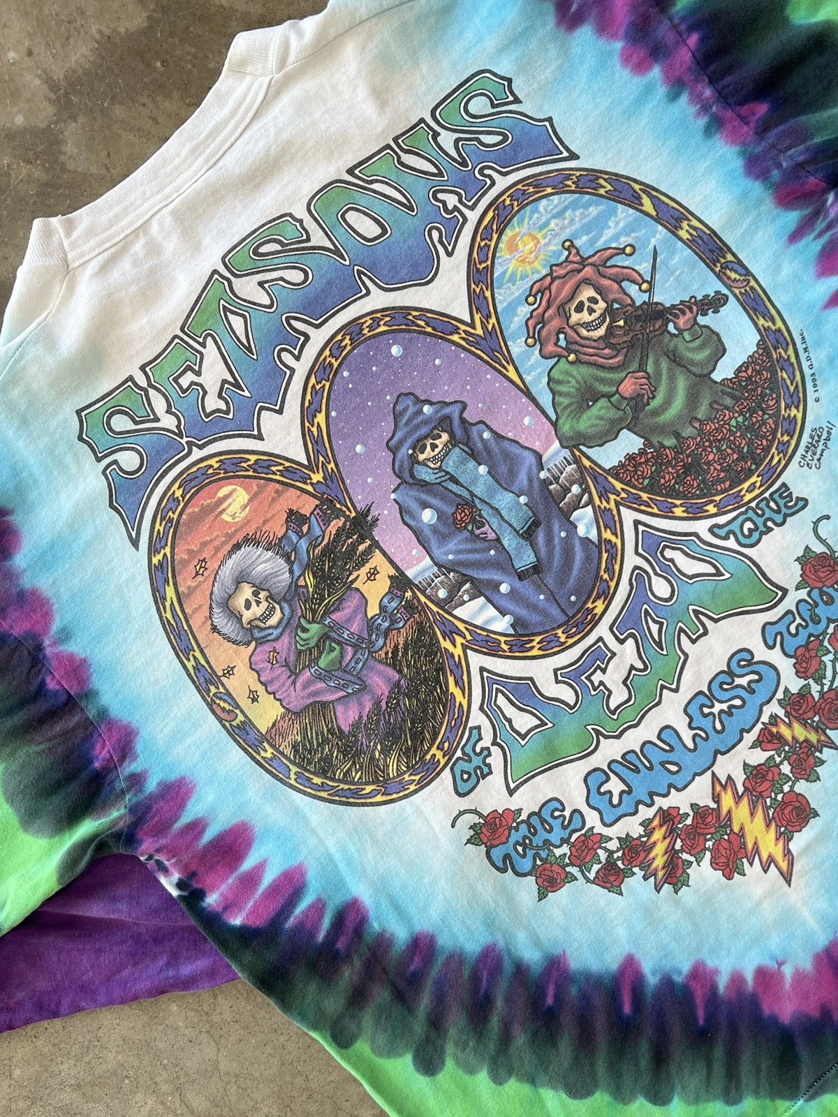 Band Tees × Vintage Vintage 1993 Grateful Dead Endless Tour Single Stitch XL Size US XL / EU 56 / 4 - 4 Thumbnail