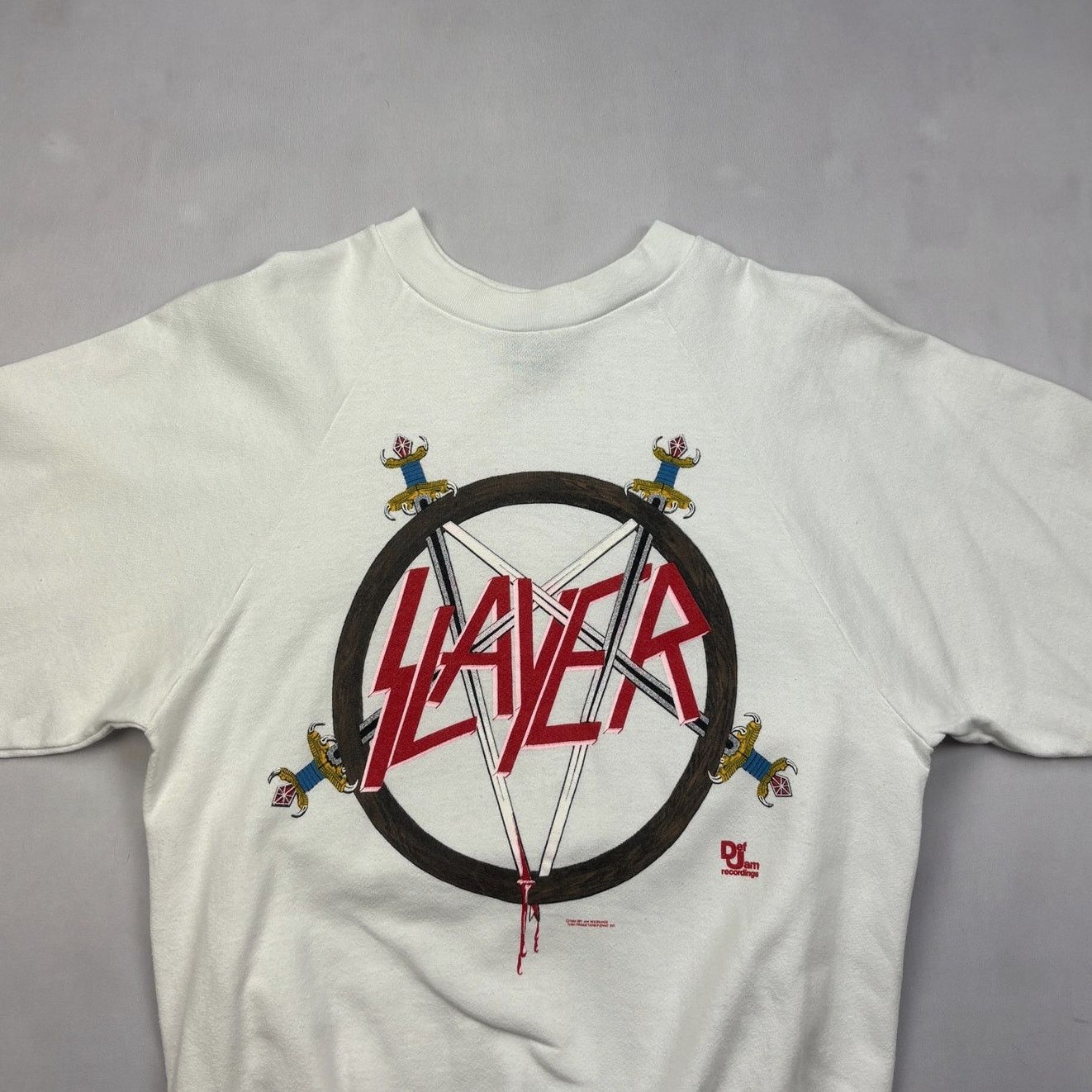 Vintage Vintage 80s 1985 Slayer Sweatshirt Men's Medium Band Size US M / EU 48-50 / 2 - 2 Thumbnail