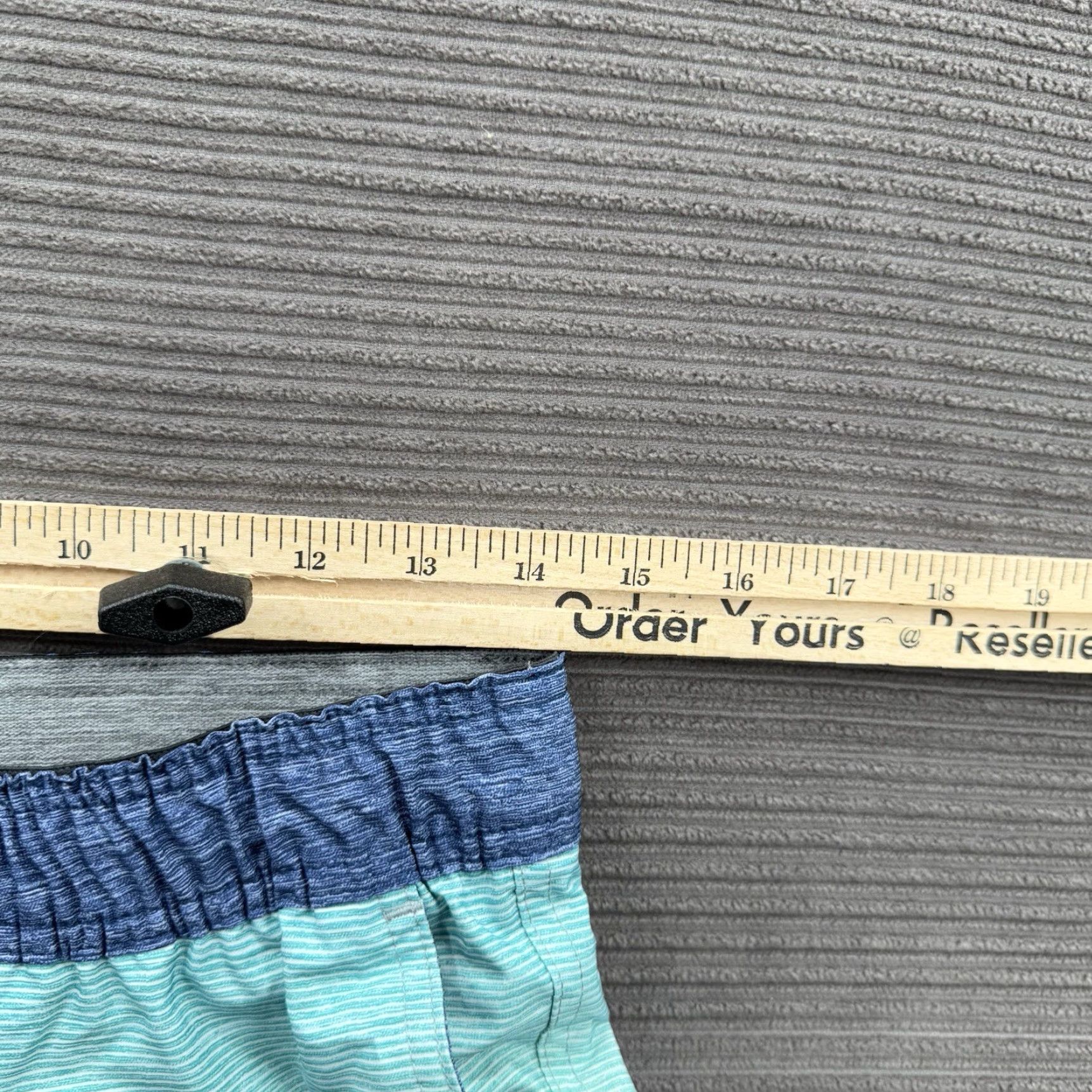 Hurley Hurley Swim Short Men M Polyester Drawstring Beach Weekend Vacation Multicolor Striped 7in Inseam 17in Outerseam Bottom Size US 31 - 4 Thumbnail