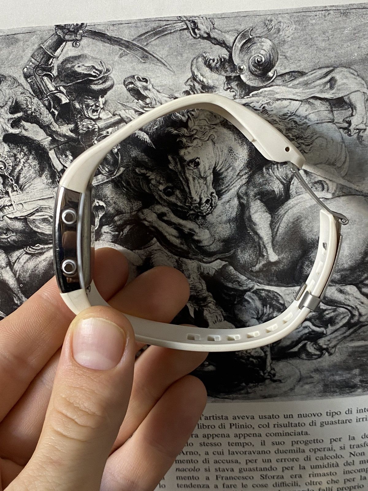 Japanese Brand × Jewelry × Vintage Retro Perfect Digital Watch with White Strap Size ONE SIZE - 6 Thumbnail