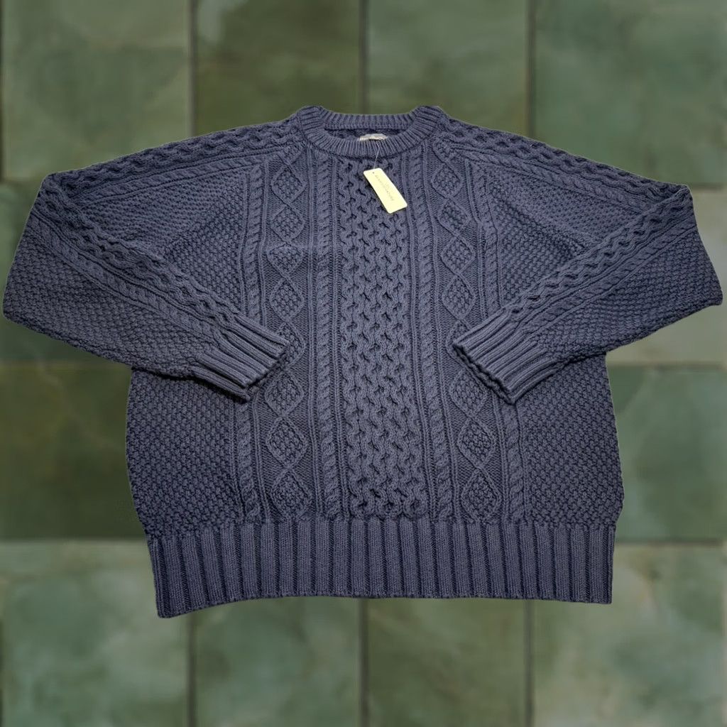 Vintage VINTAGE LL Bean Signature Cotton Fisherman Sweater Mens XL Blue Crew Neck Cable-Knit Pullover Size US XL / EU 56 / 4 - 1 Thumbnail