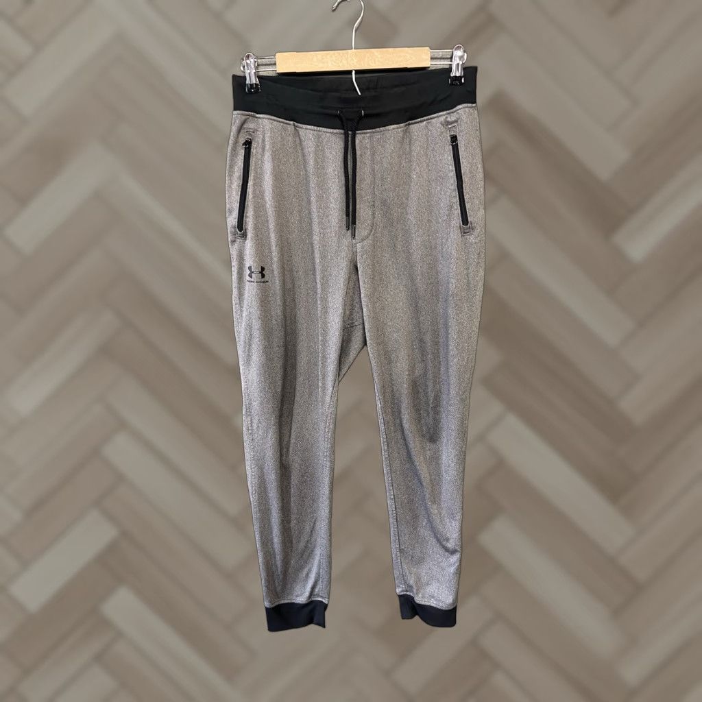 Under Armour Under Armour Joggers Mens M Black Gray ColdGear Fleece Sweatpants Size US 31 - 1 Thumbnail