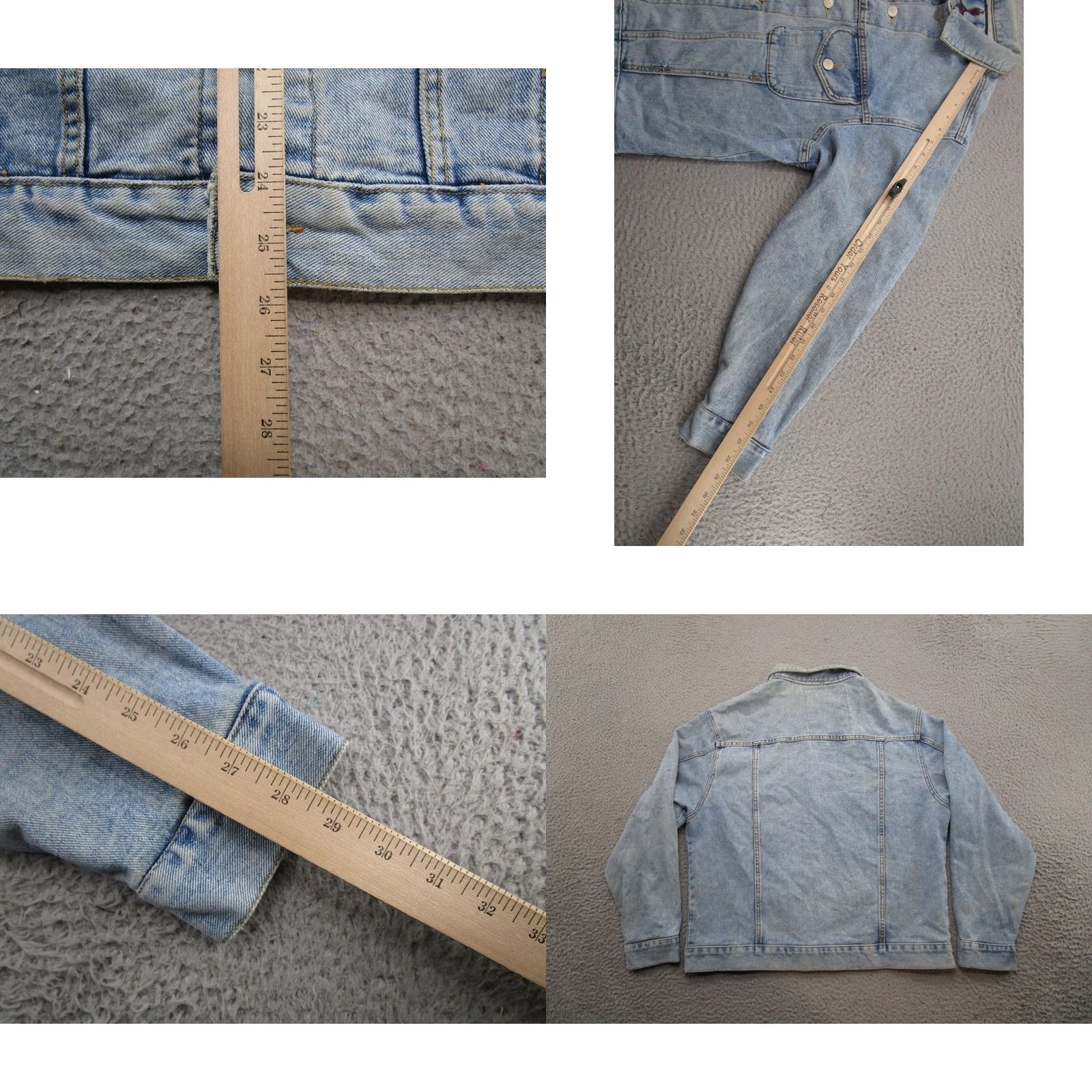 Denime Nada Nuff Denim Jacket Button Up Blue Contempo Casuals Women's SZ L Trucker Read Vintage Jacket Womens Blue Denimu Denim Size L / US 10 / IT 46 - 8 Thumbnail