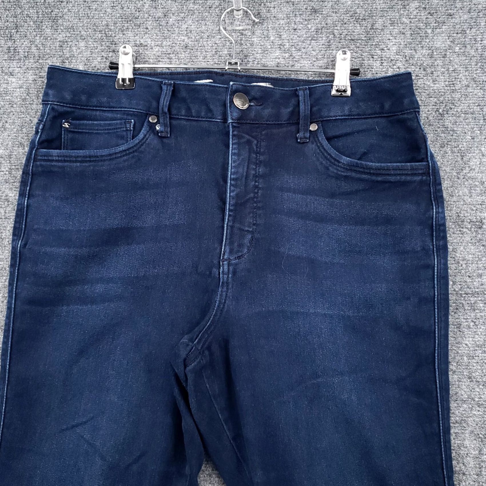 Vintage Seven7 Jeans Womens Blue Skin Fit Denim High Rise Ankle Stretch Dark Wash Size 16 Size 38" / US 16 / IT 52 - 3 Thumbnail