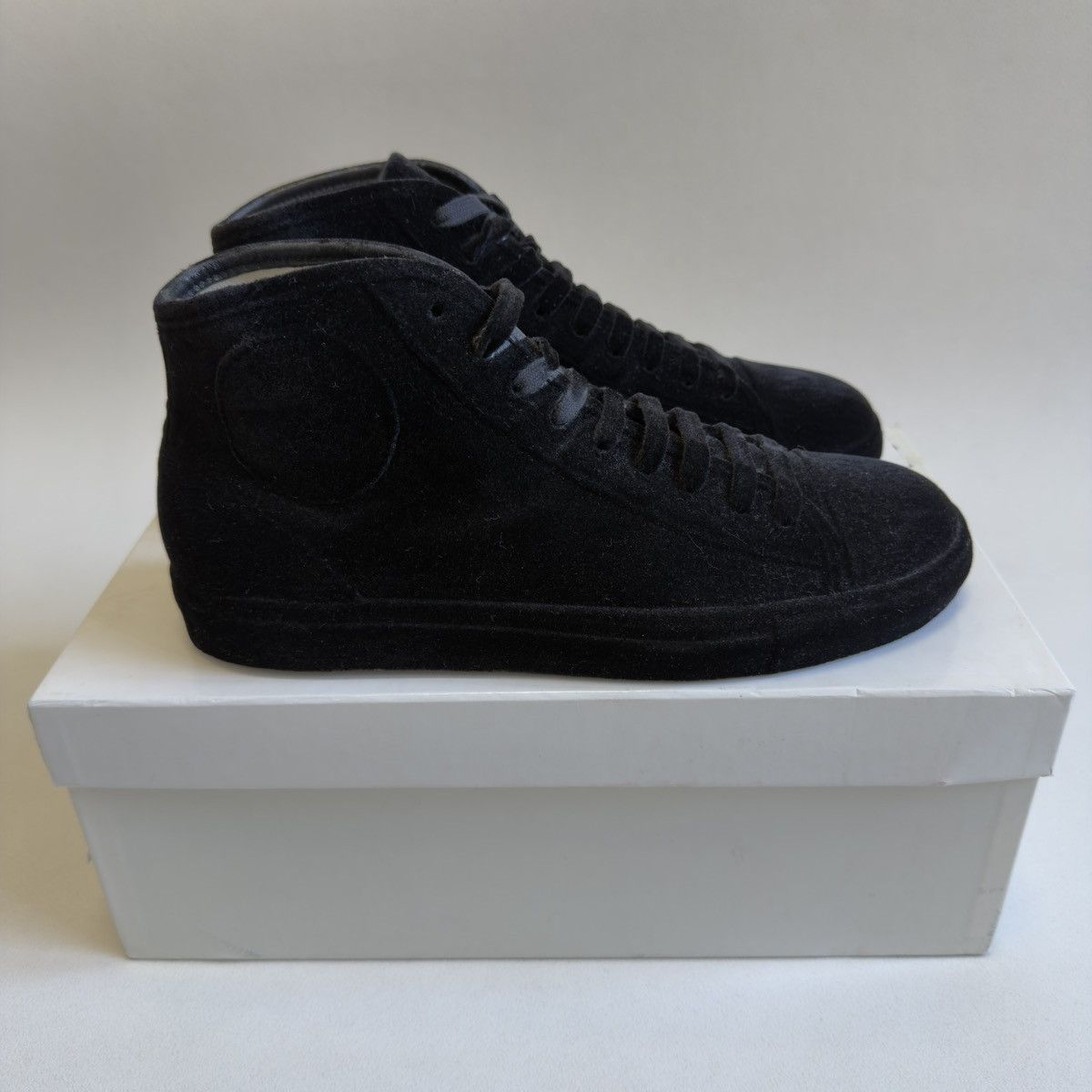 Maison Margiela A/W 09 Black ‘Flocked Velvet’ Sneakers Size US 8 / EU 41 - 20 Thumbnail