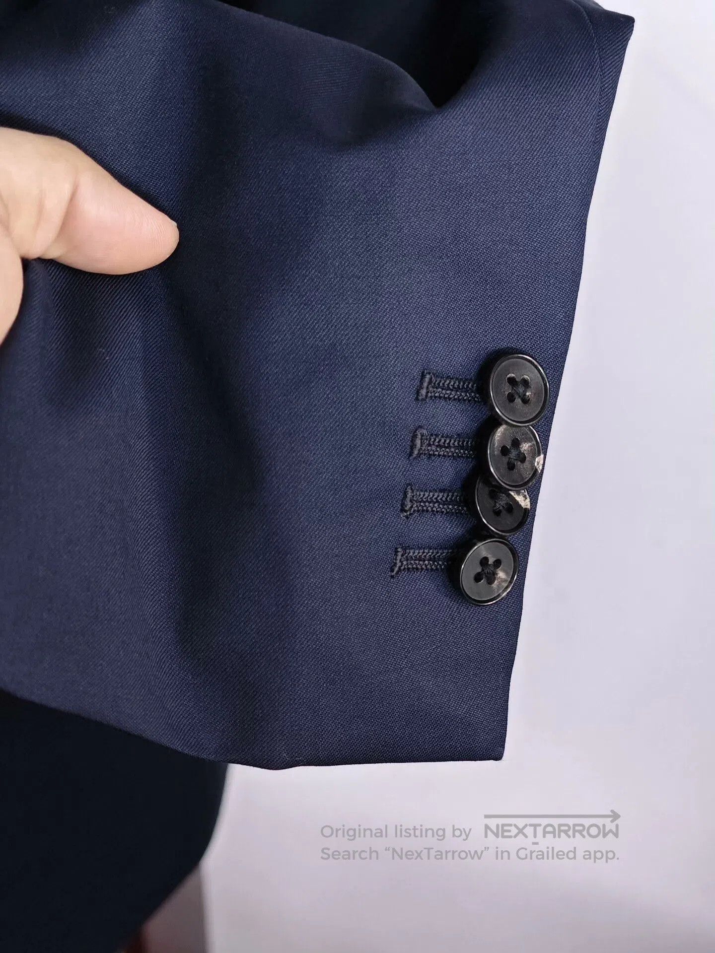 Japanese Brand Custom Italian Wool Blend Suit Jacket. Size US S / EU 44-46 / 1 - 4 Thumbnail