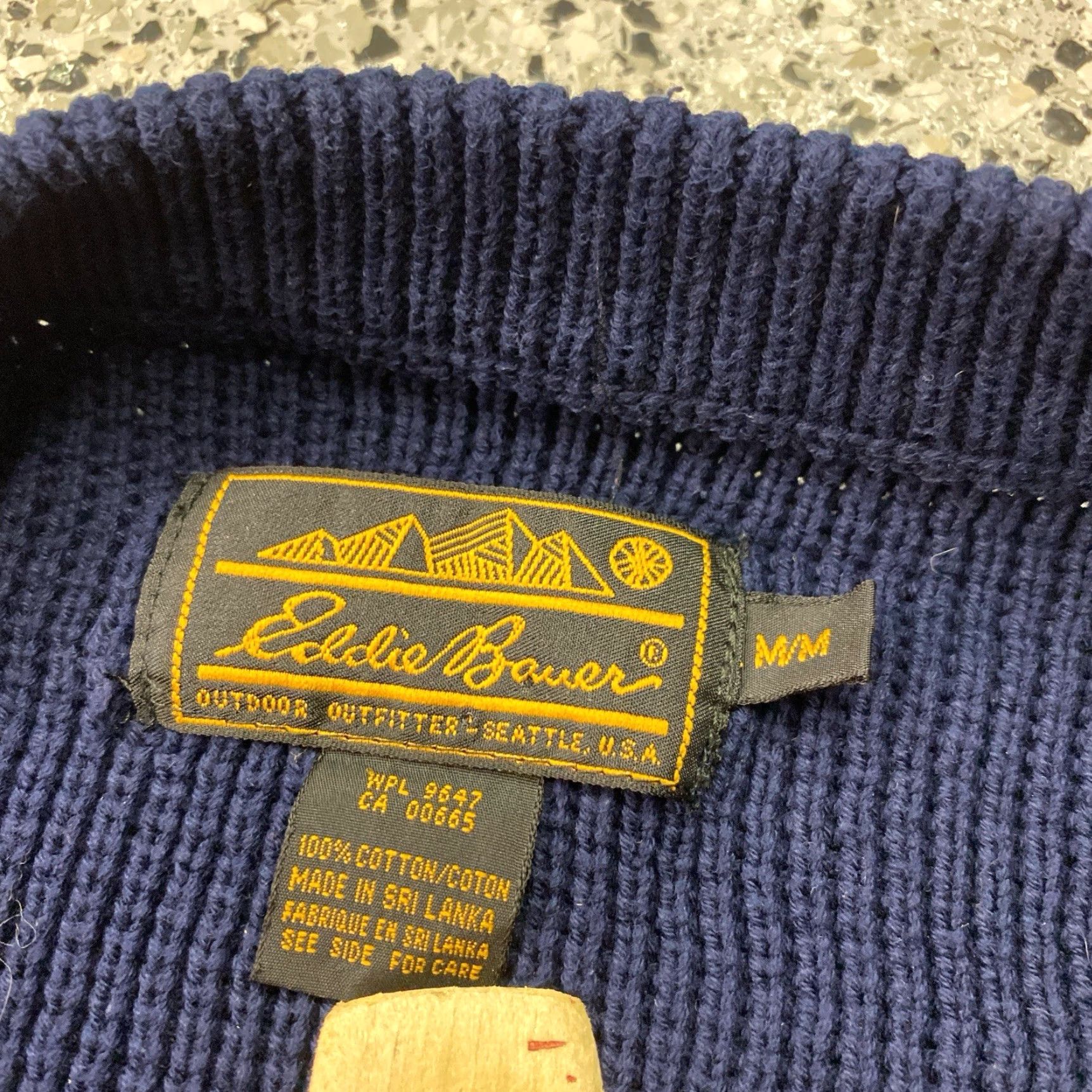Eddie Bauer VINTAGE Eddie Bauer Cardigan Sweater Knit Cotton Blue Medium Mens Knit Cardigan 90s Classic Dad Academia Button Size US M / EU 48-50 / 2 - 2 Thumbnail
