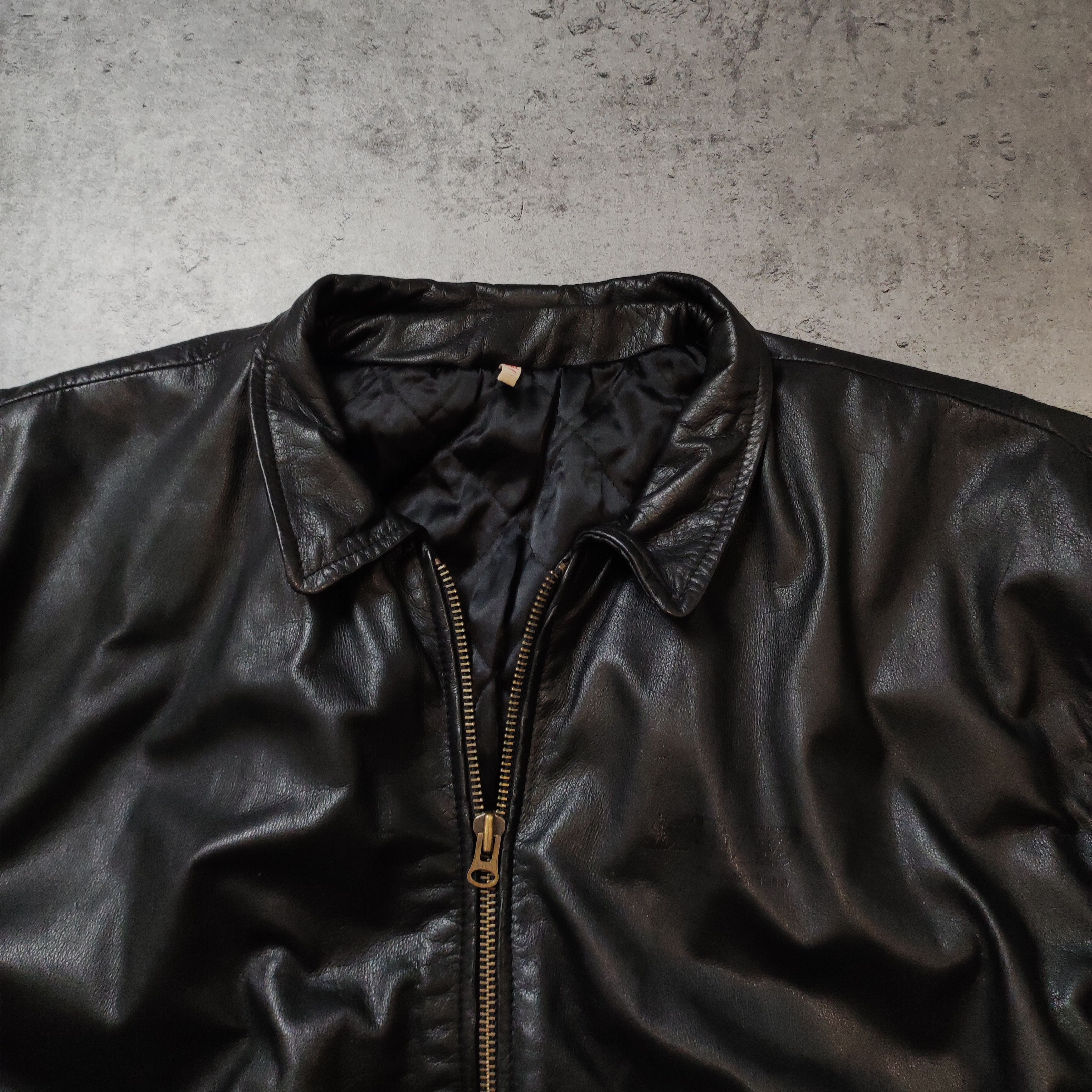 Vintage RARE OG 1994 Speed Heavy Leather Biker Logo Jacket Size US XXL / EU 58 / 5 - 4 Thumbnail