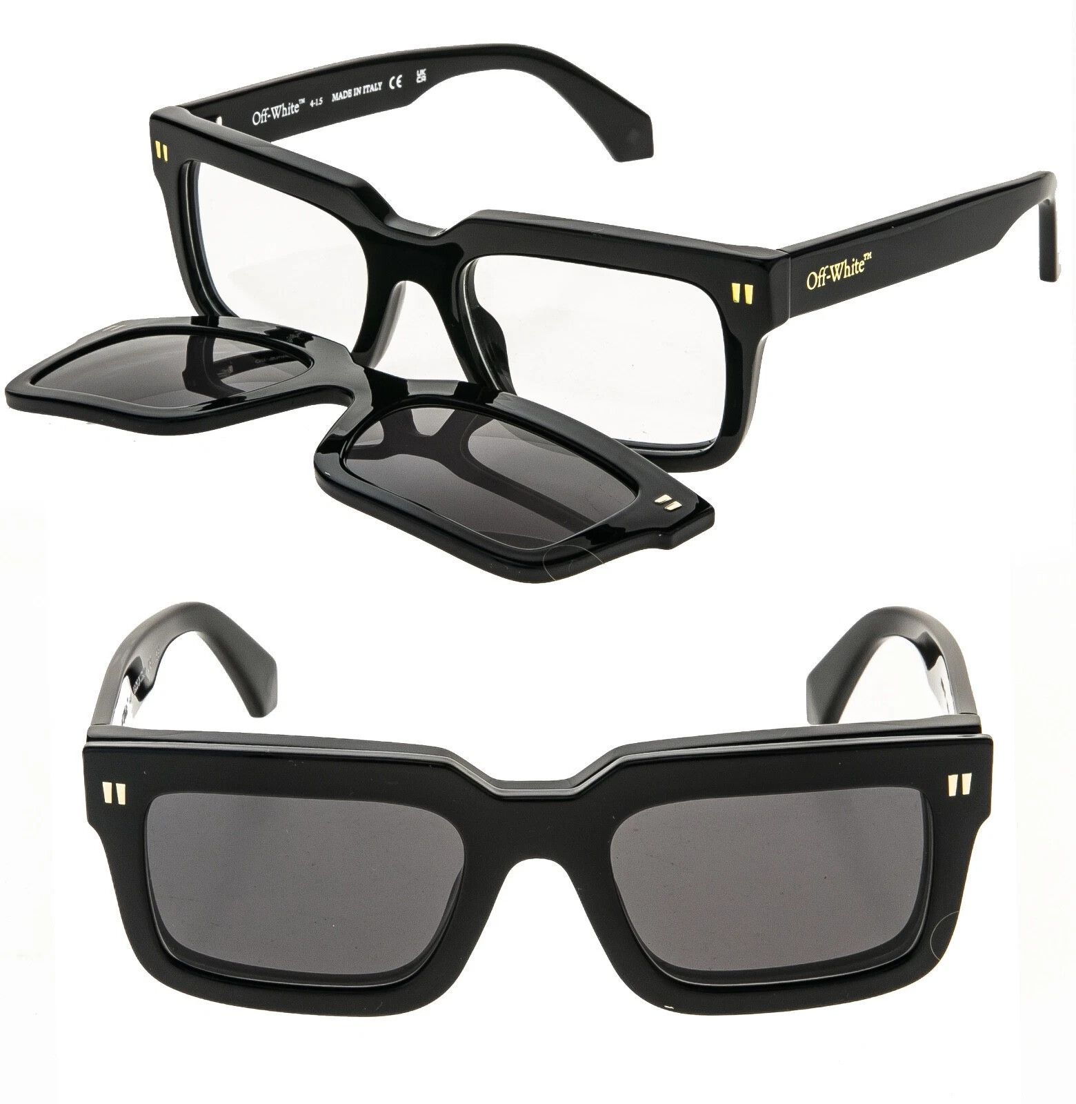 Off-White OFF-WHITE 130 OERI130 CLIP ON Style Sunglasses 130 CLIPON2 Size ONE SIZE - 1 Thumbnail
