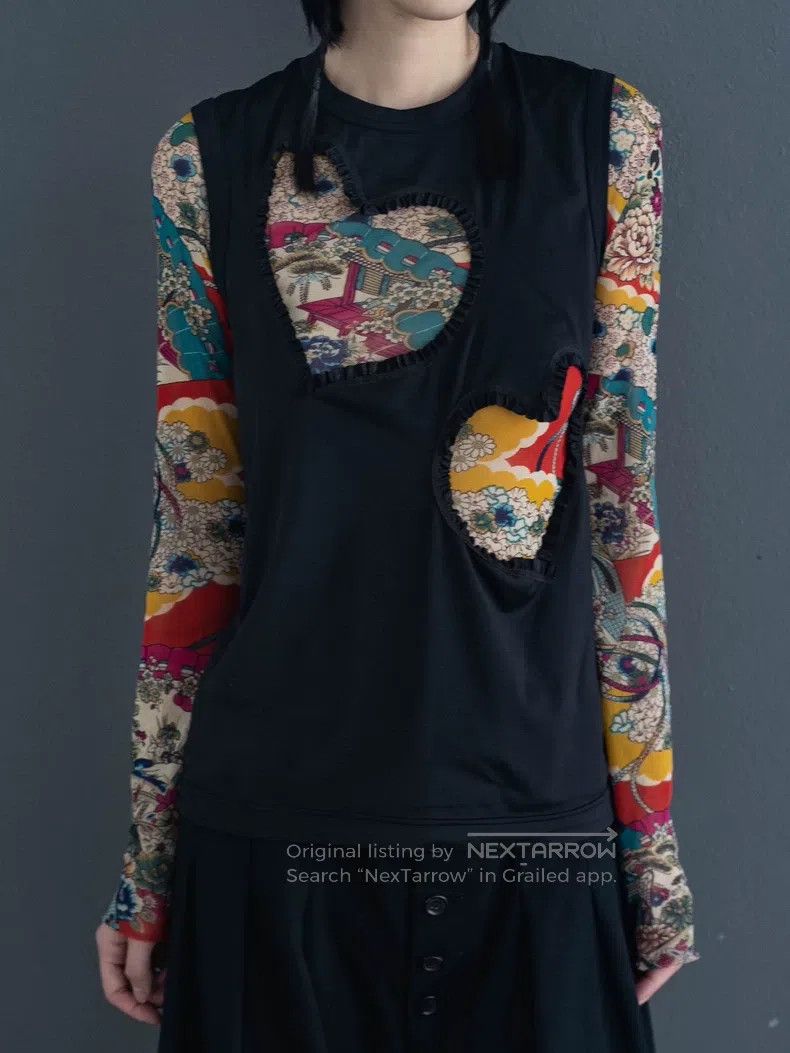 Comme des Garcons Comme Des Garcons Main line black heart cut-out vest Size S / US 4 / IT 40 - 1 Thumbnail