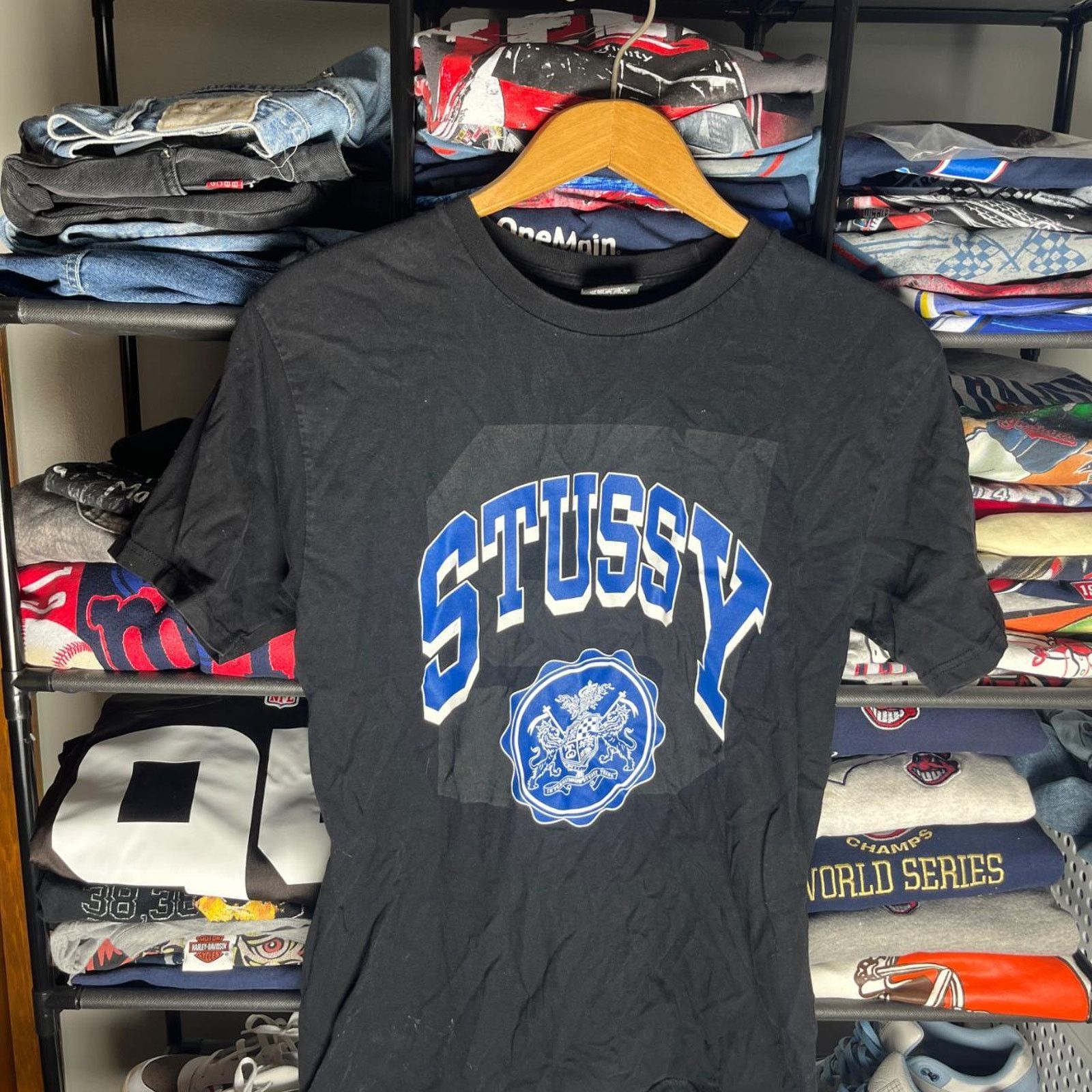 Stussy Black and Blue Stussy Graphic Shirt Size US M / EU 48-50 / 2 - 1 Thumbnail