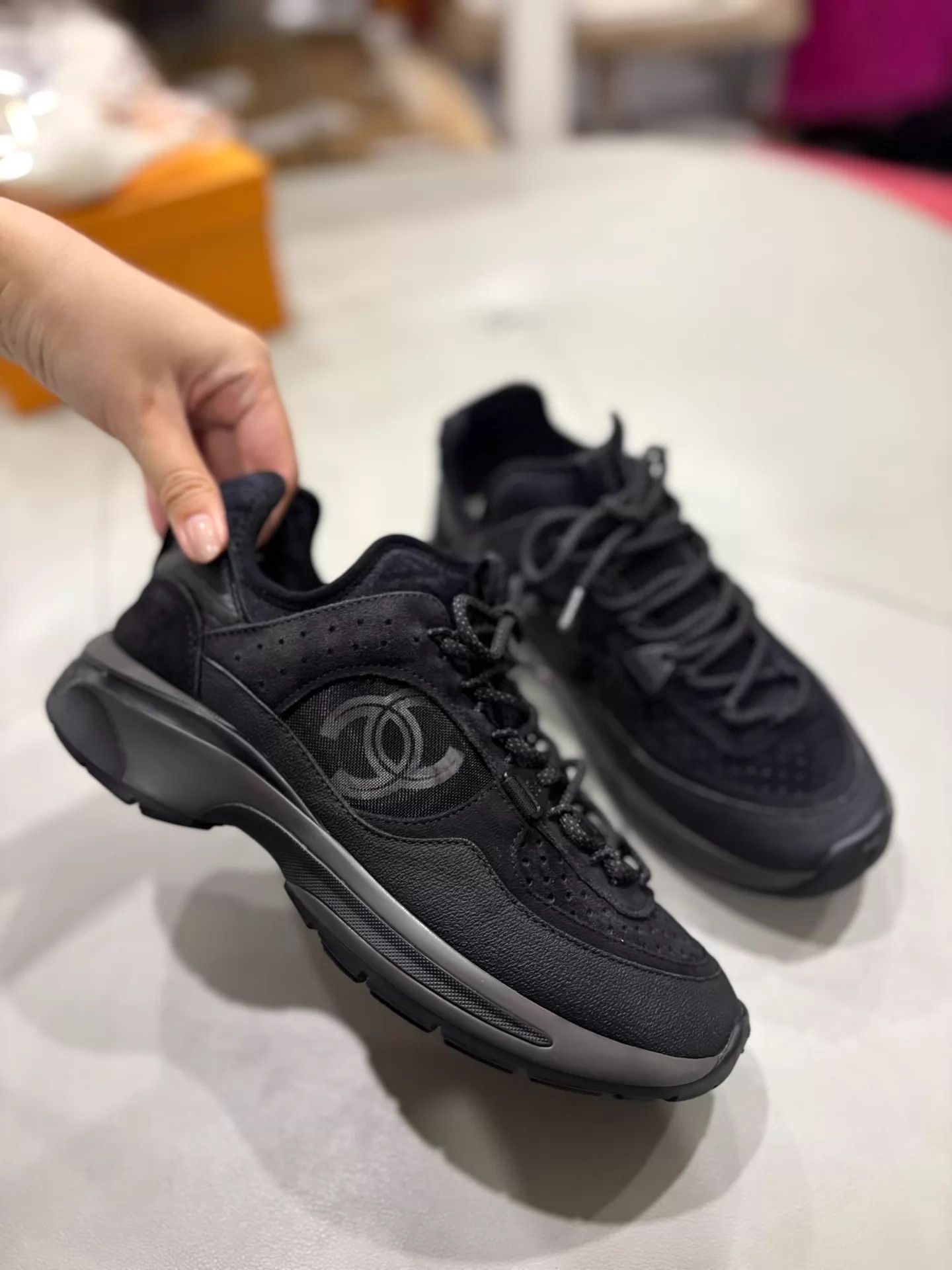 Chanel Chanel 23 Black Warrior Elevated Sneaker 99 New EU37 Size US 6.5 / IT 36.5 - 1 Thumbnail