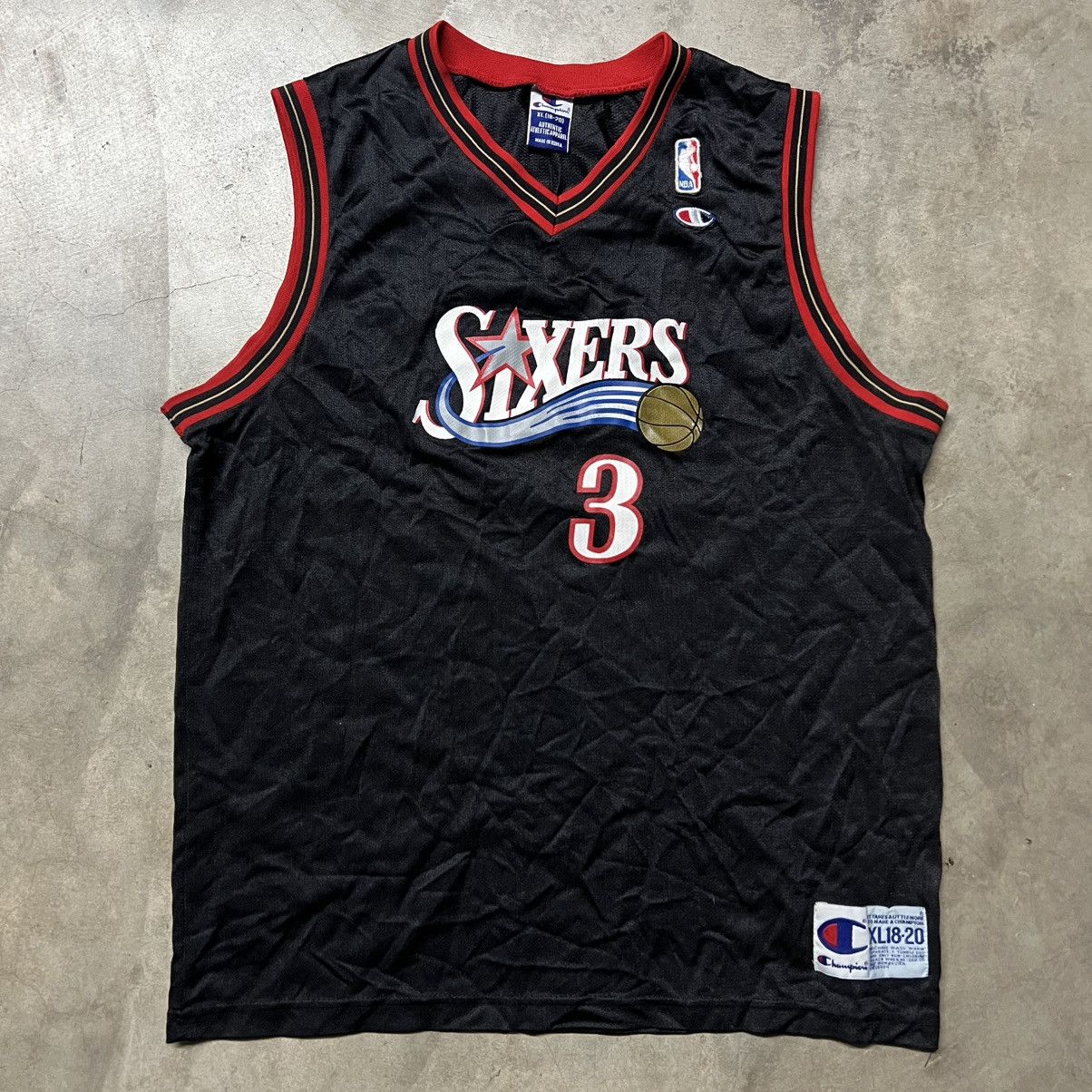 NBA × Vintage Vintage NBA Philadelphia 76’ers Iverson Champion Jersey Size US S / EU 44-46 / 1 - 2 Thumbnail