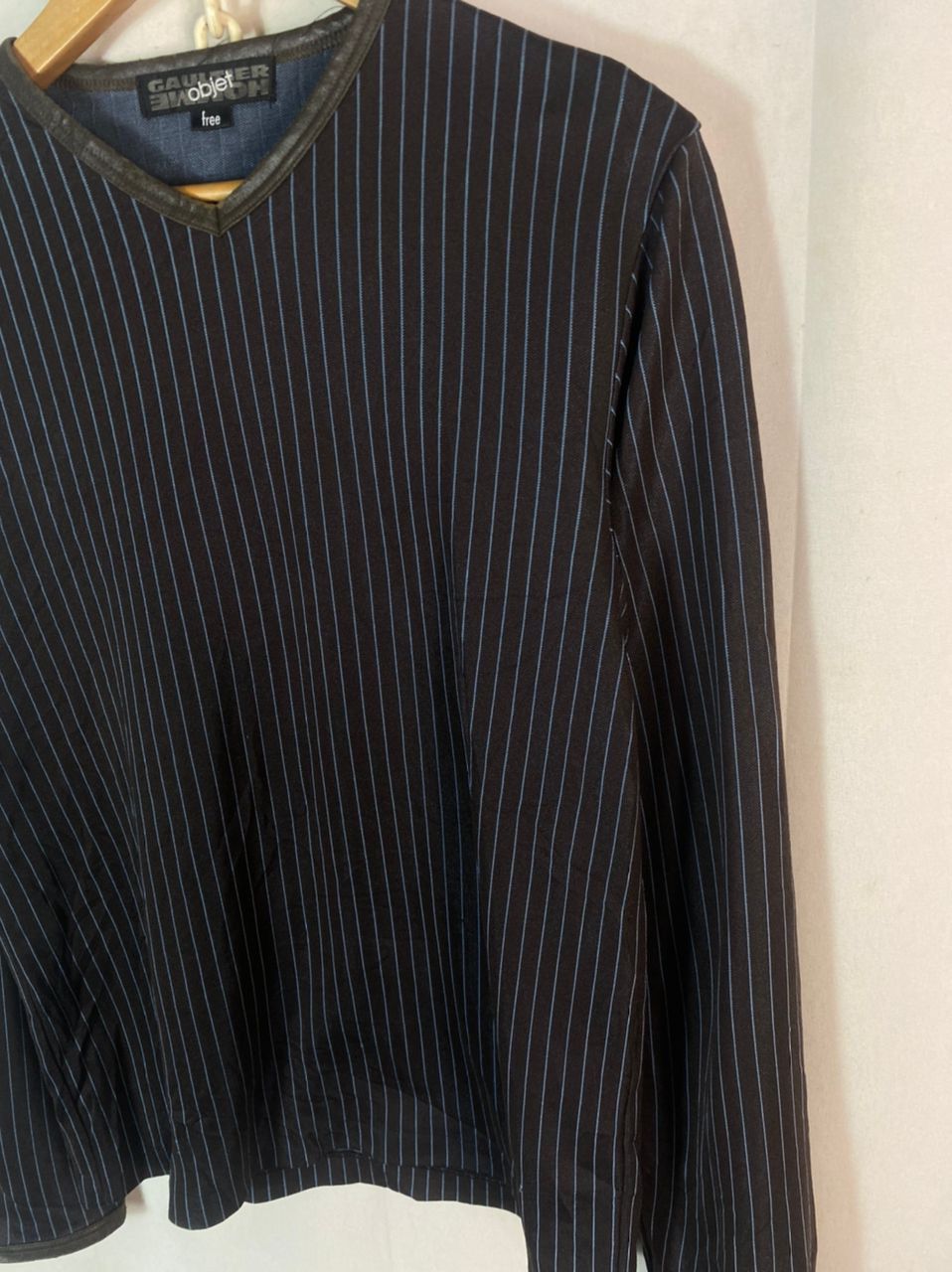Gaultier Homme Objet Unisex 🔥Gaultier homme objet stripe long sleeve tshirt Size US M / EU 48-50 / 2 - 3 Thumbnail