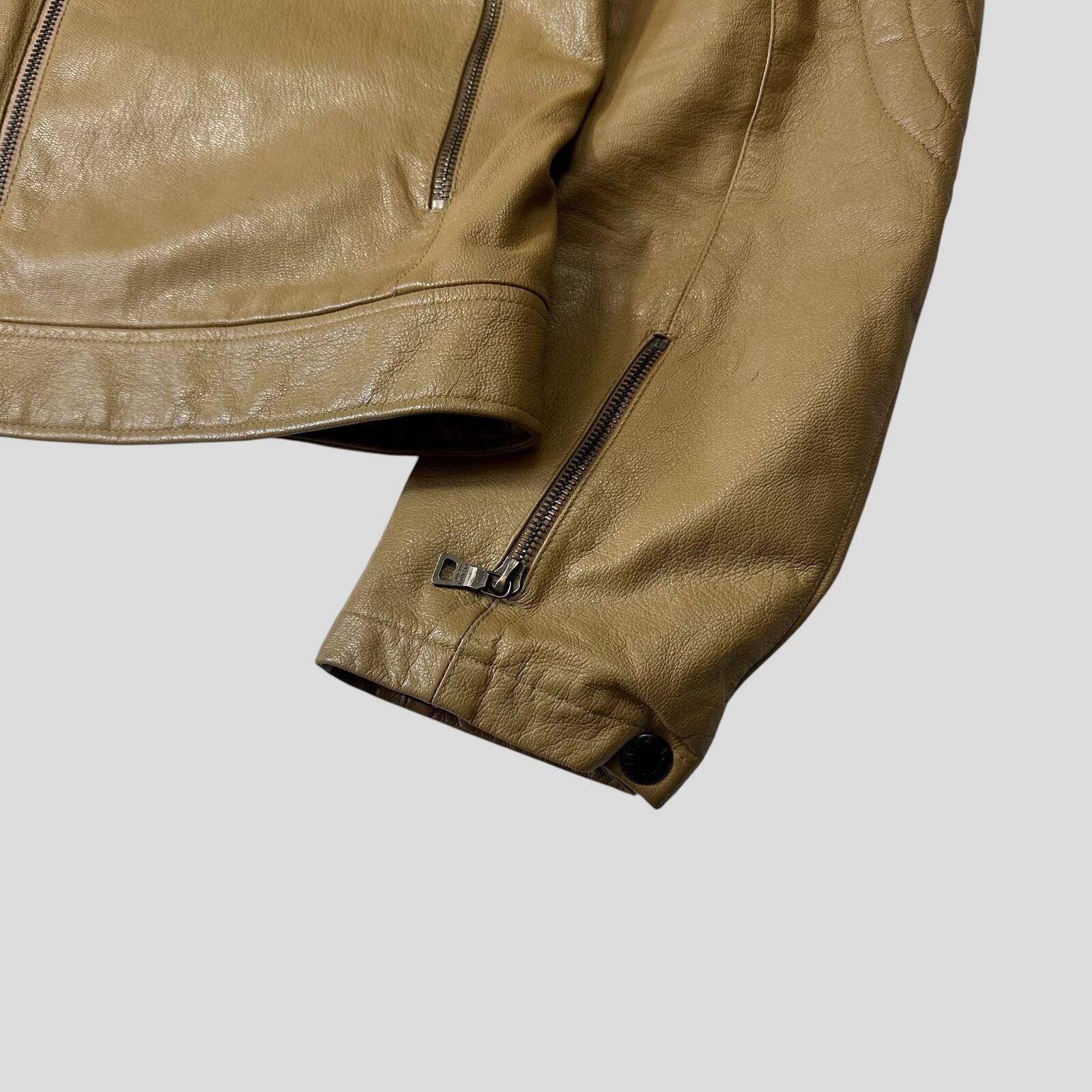 Prada Prada SS00 Leather Articulated Elbow Detailed Moto Jacket M Size US M / EU 48-50 / 2 - 4 Thumbnail