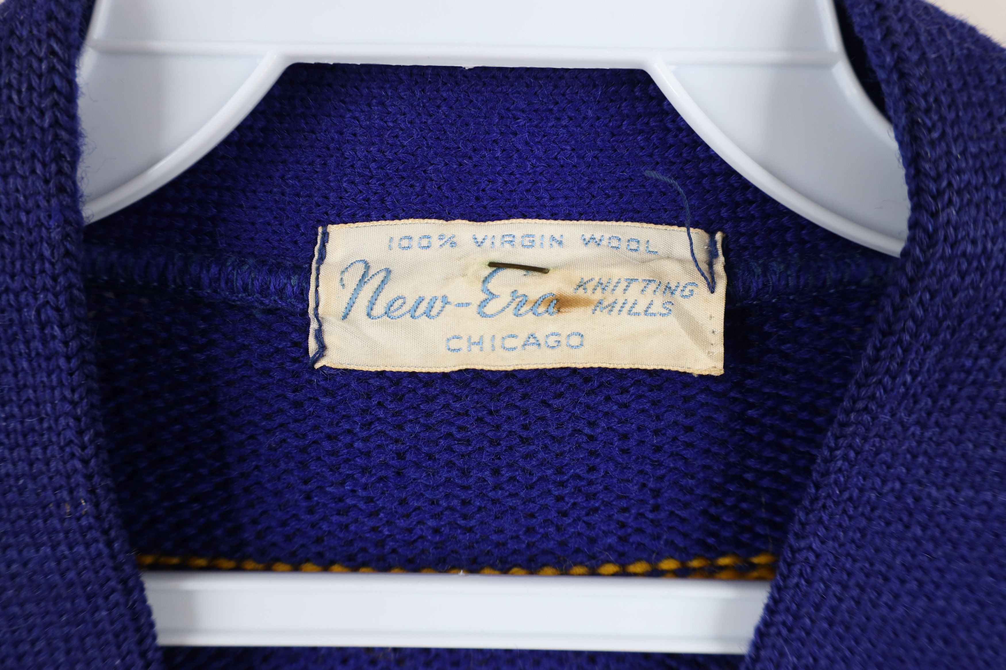 New Era × Vintage Vintage 50s 60s New Era Letterman Cardigan Sweater USA Size US M / EU 48-50 / 2 - 10 Thumbnail