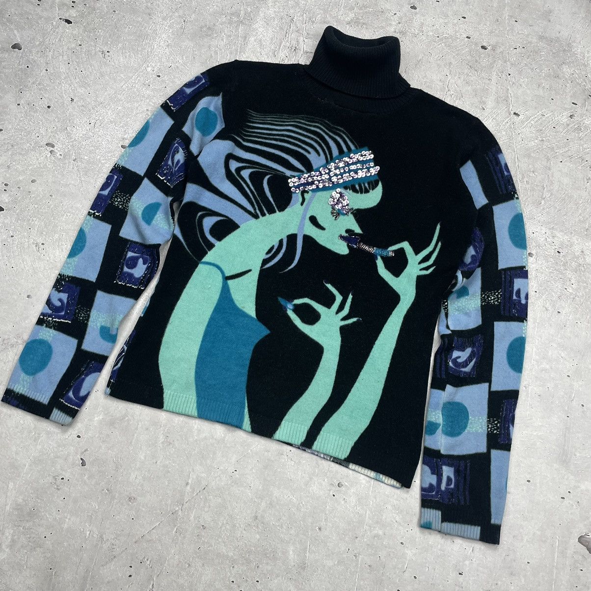 Japanese Brand × Vintage Vintage Save The Queen avatngarde sweater y2k Size L / US 10 / IT 46 - 2 Thumbnail