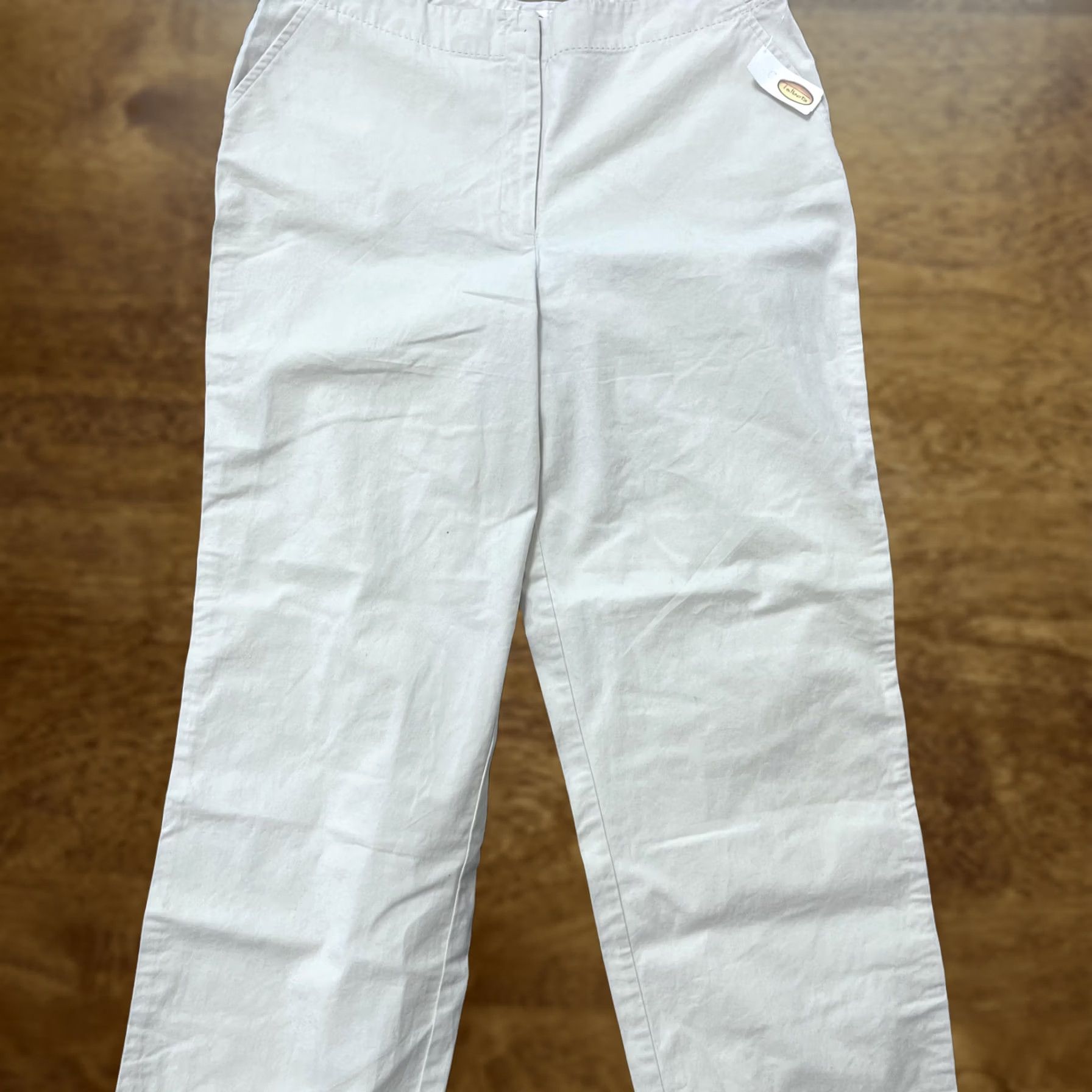 Talbots Talbots Pants Womens 16 Beige Khaki Chino Straight Leg Stretch Cotton Side Tabs Adjustable Waist Pockets Zip 28.5in Inseam Mens Womens Girls? Size 38" / US 16 / IT 52 - 1 Thumbnail
