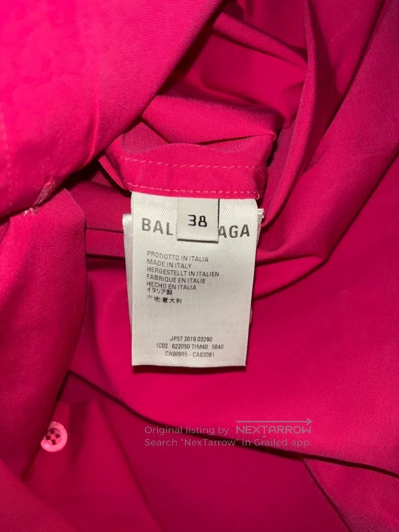 Balenciaga Balenciaga size 38 Logo Letter Print Collared Long Sleeve Size S / US 4 / IT 40 - 4 Thumbnail