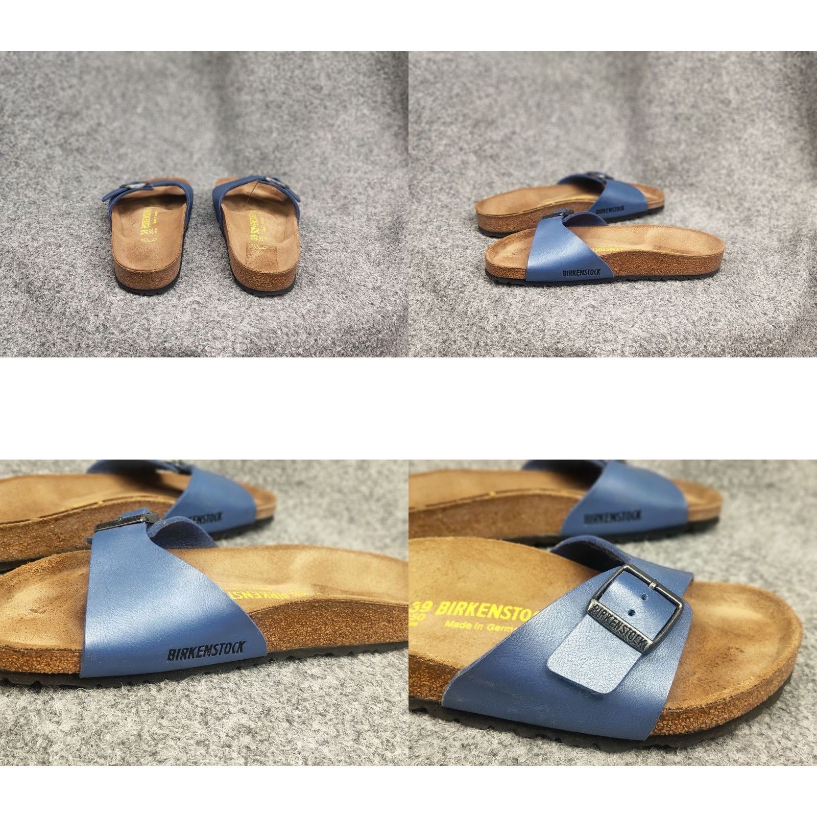 Birkenstock Birkenstock Madrid Leather Synthetics Elemental Blue Orthopedic slippers sandals Size US 9 / IT 39 - 8 Thumbnail