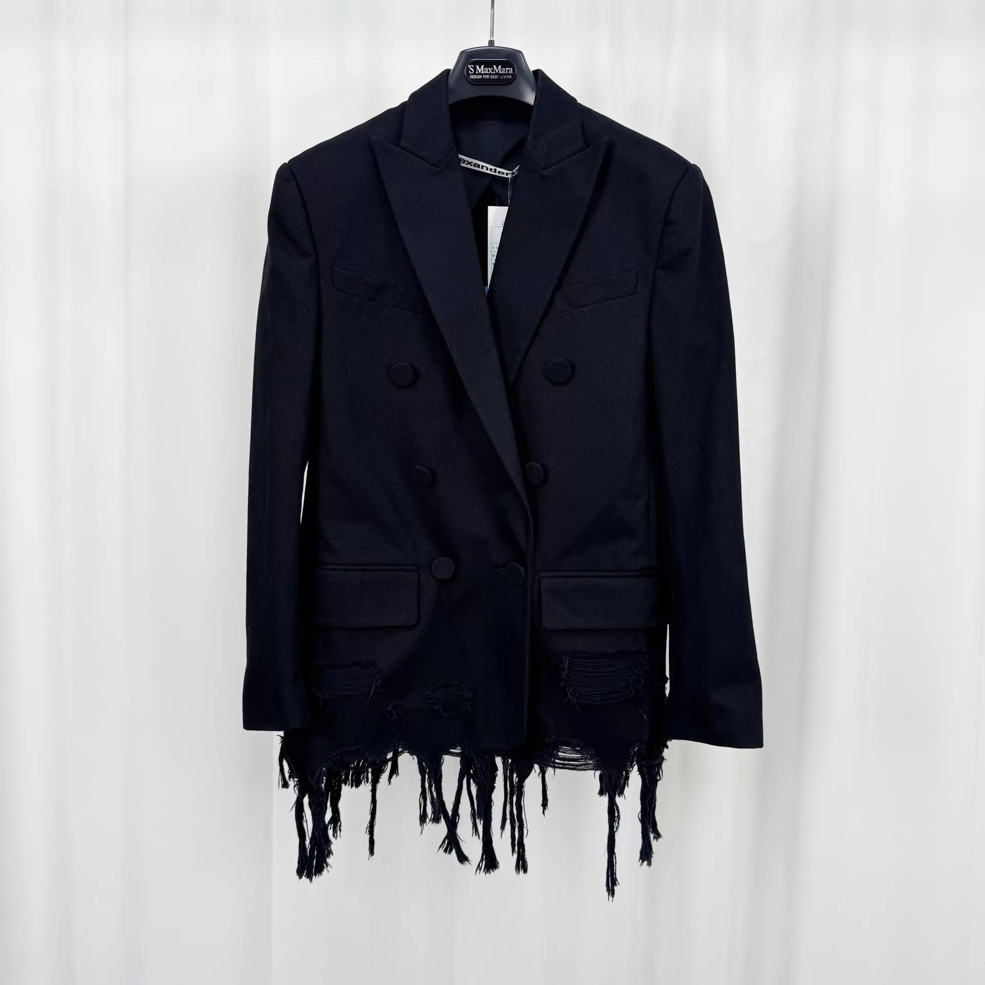 Alexander Wang Alexander Wang Tassel Hem Blazer 0 99 New Size XS / US 0-2 / IT 36-38 - 1 Thumbnail