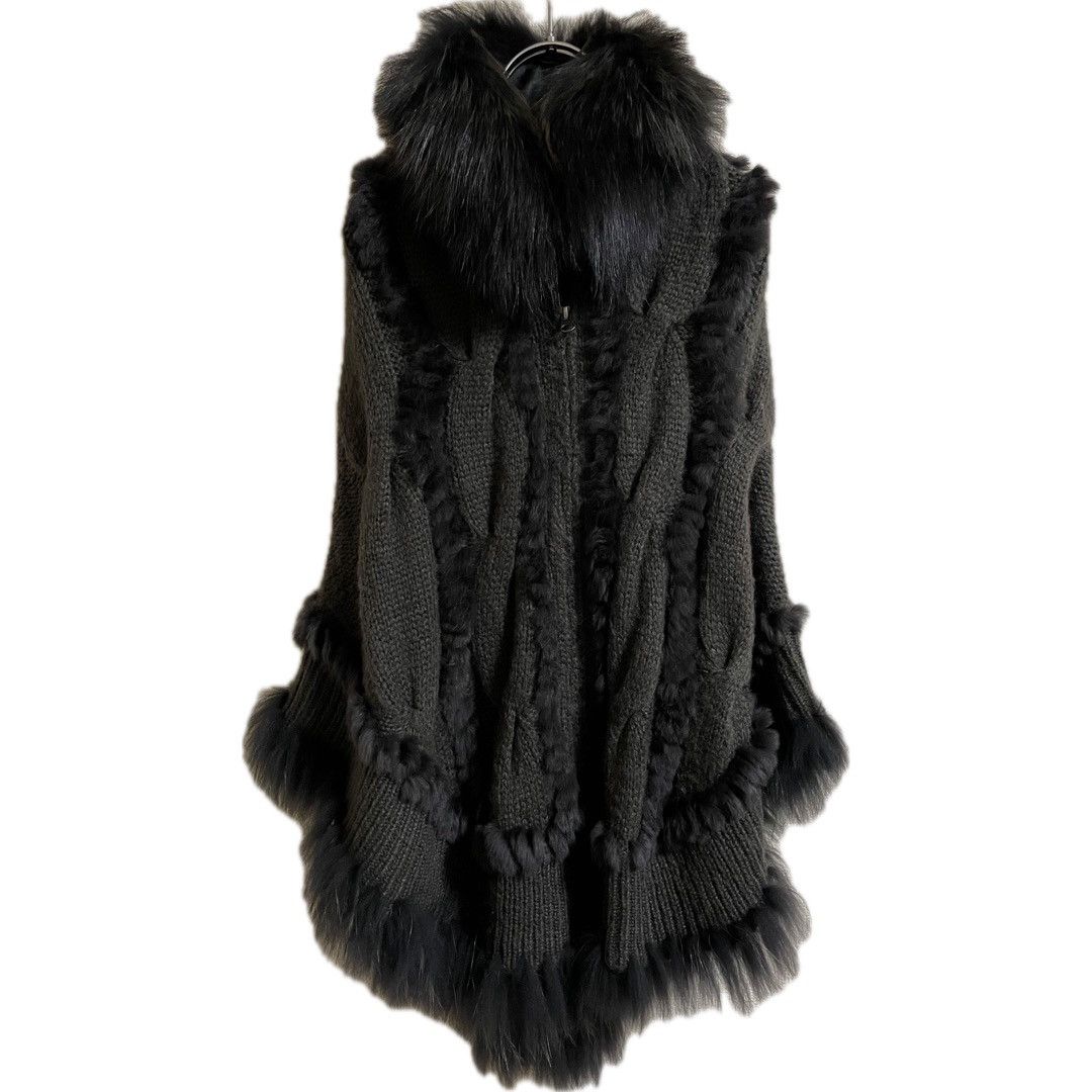 Japanese Brand gimmick fur poncho hoodie Size US M / EU 48-50 / 2 - 1 Thumbnail