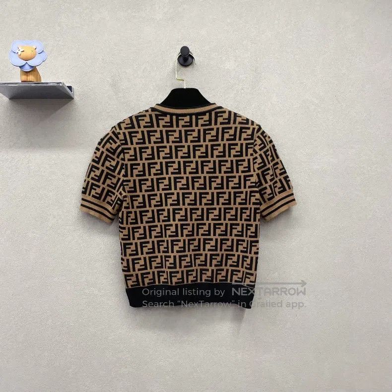 Fendi Fendi Printed Monogram Knit Short Sleeve Size XXS / US 00 / IT 34 - 2 Thumbnail