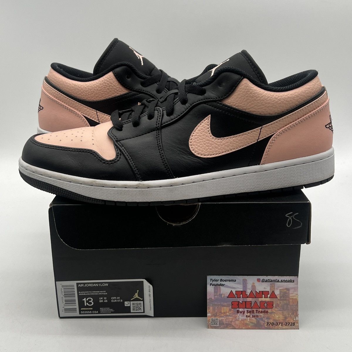 Nike Air Jordan 1 low crimson tint Size US 13 / EU 46 - 1 Thumbnail
