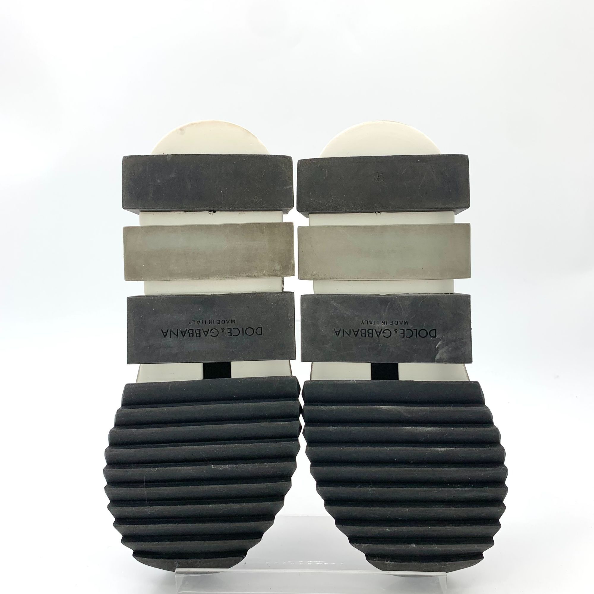 Dolce & Gabbana H9352 Dolce & Gabbana Black & White Logo Stretch Slip-On Sne Size US 7.5 / EU 40-41 - 5 Thumbnail