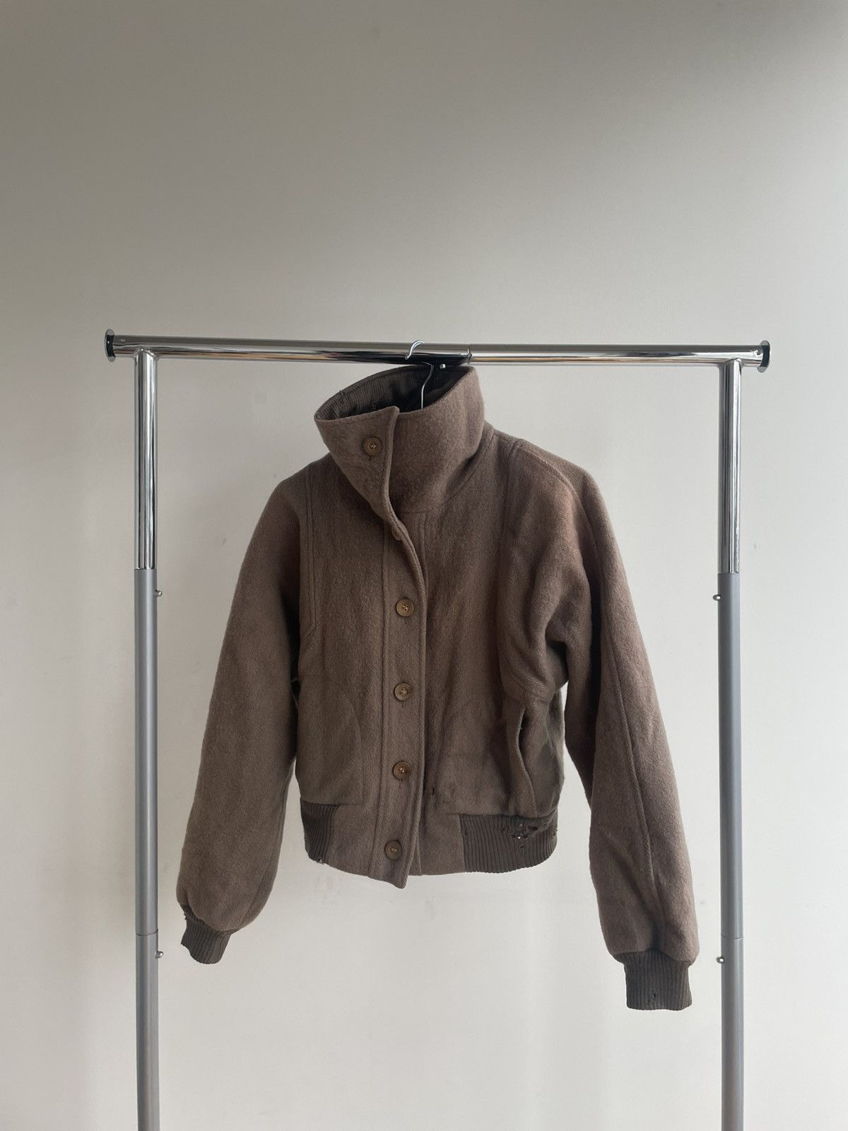 Military × Vintage brown wool military (?) bomber/flight jacket | Grailed