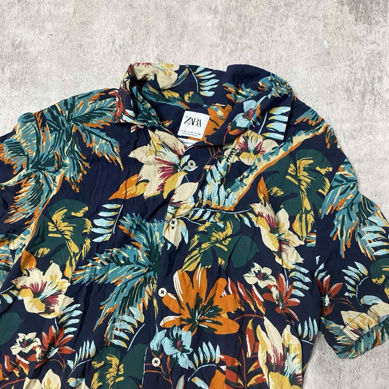 Other Navy floral short sleeve button-up shirt #floralshirt Size US M / EU 48-50 / 2 - 1 Thumbnail