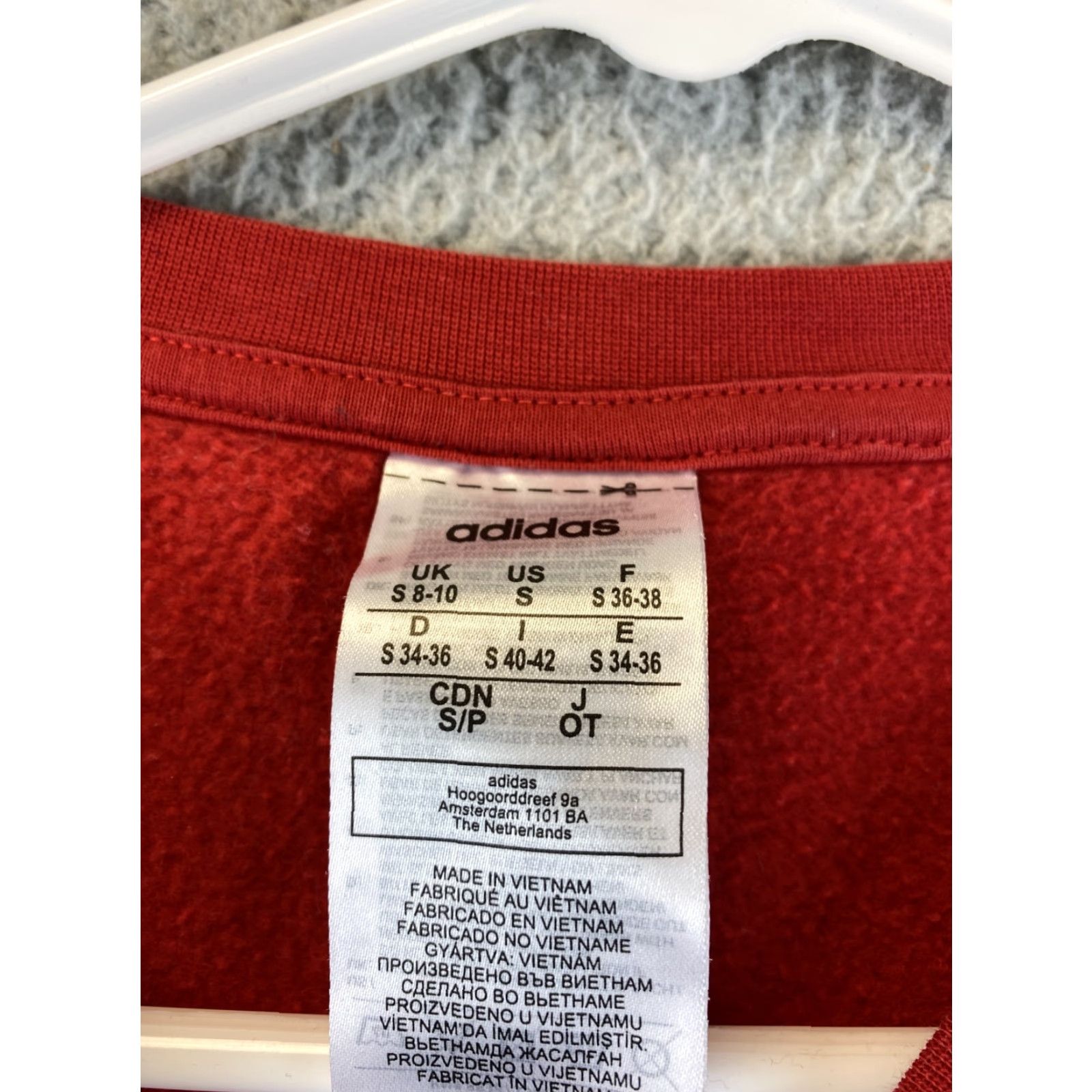 Adidas VINTAGE Adidas Men's Sweatshirt Crew Casual Pullover S Red Cotton Blend Running Gym Fitness Basketball Sports Size US S / EU 44-46 / 1 - 3 Thumbnail