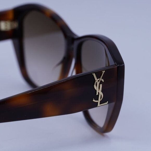 Saint Laurent Paris Saint Laurent SL M8 003 Sunglasses Havana Geometric Frame Size ONE SIZE - 9 Thumbnail
