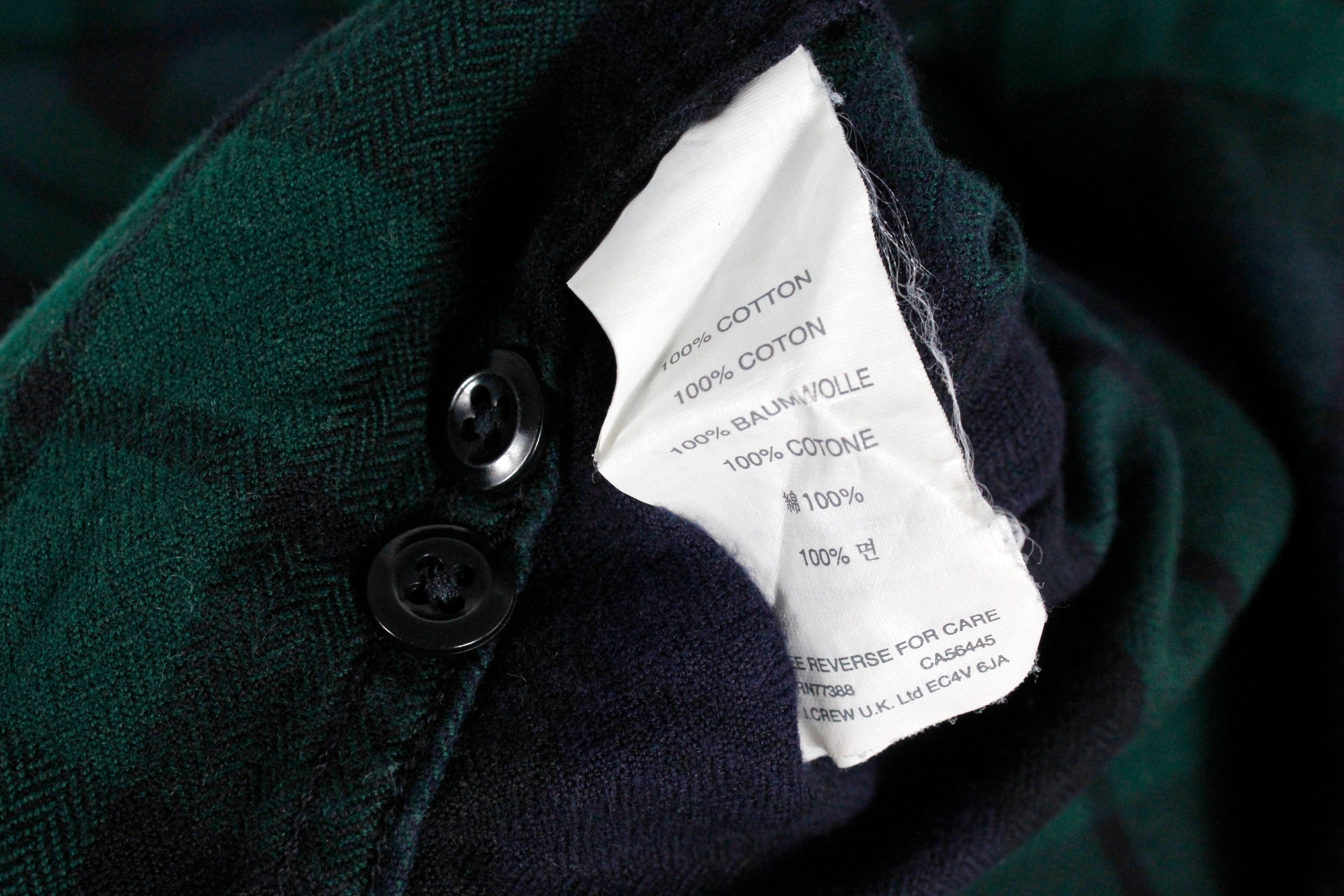 Flannel × J.Crew J.Crew Green Plaid Check Flannel Shirt Size US M / EU 48-50 / 2 - 6 Thumbnail