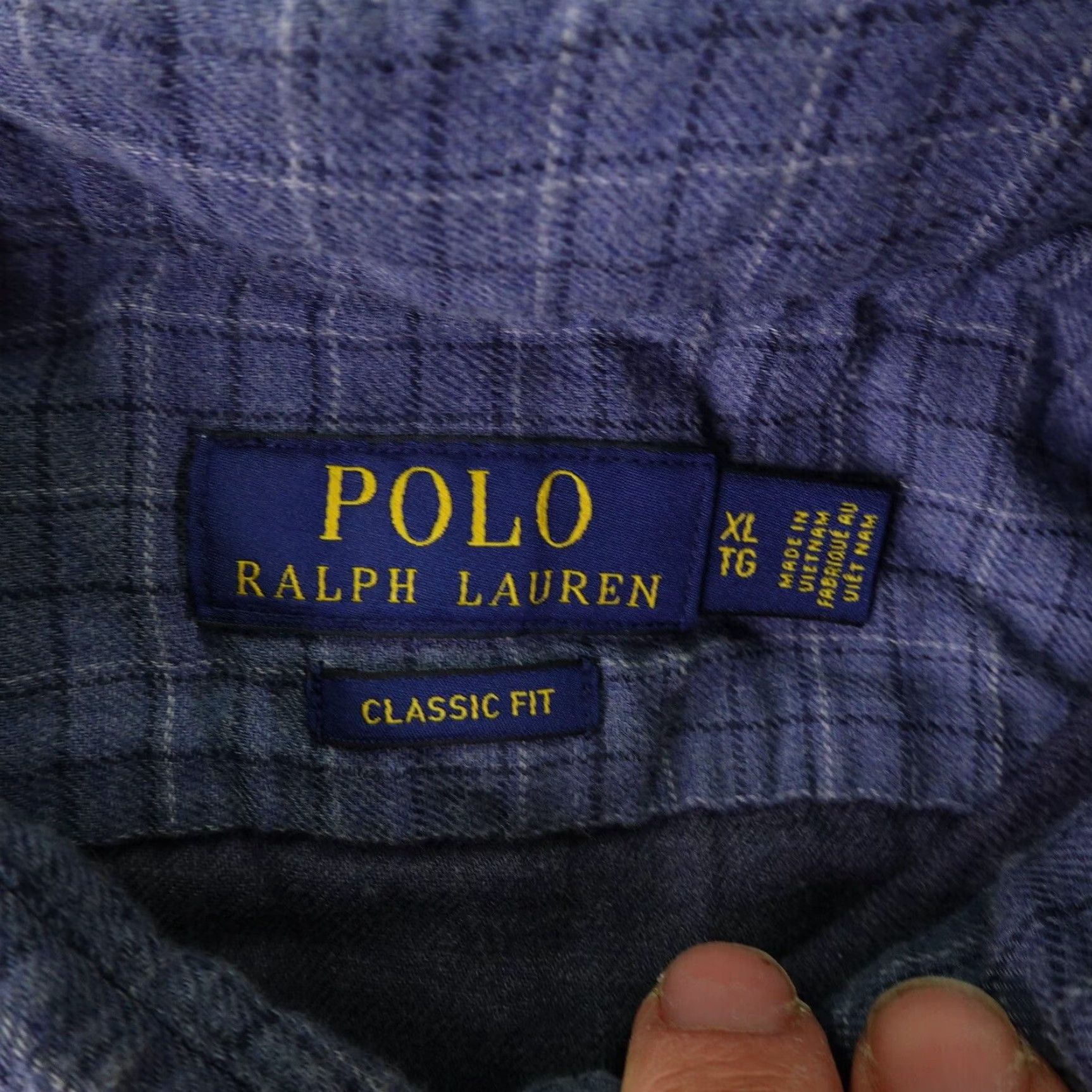 Polo Ralph Lauren Polo Ralph Lauren Shirt Mens XL Blue Plaid Flannel Button Up Casual Classic Fit Size US XL / EU 56 / 4 - 7 Thumbnail