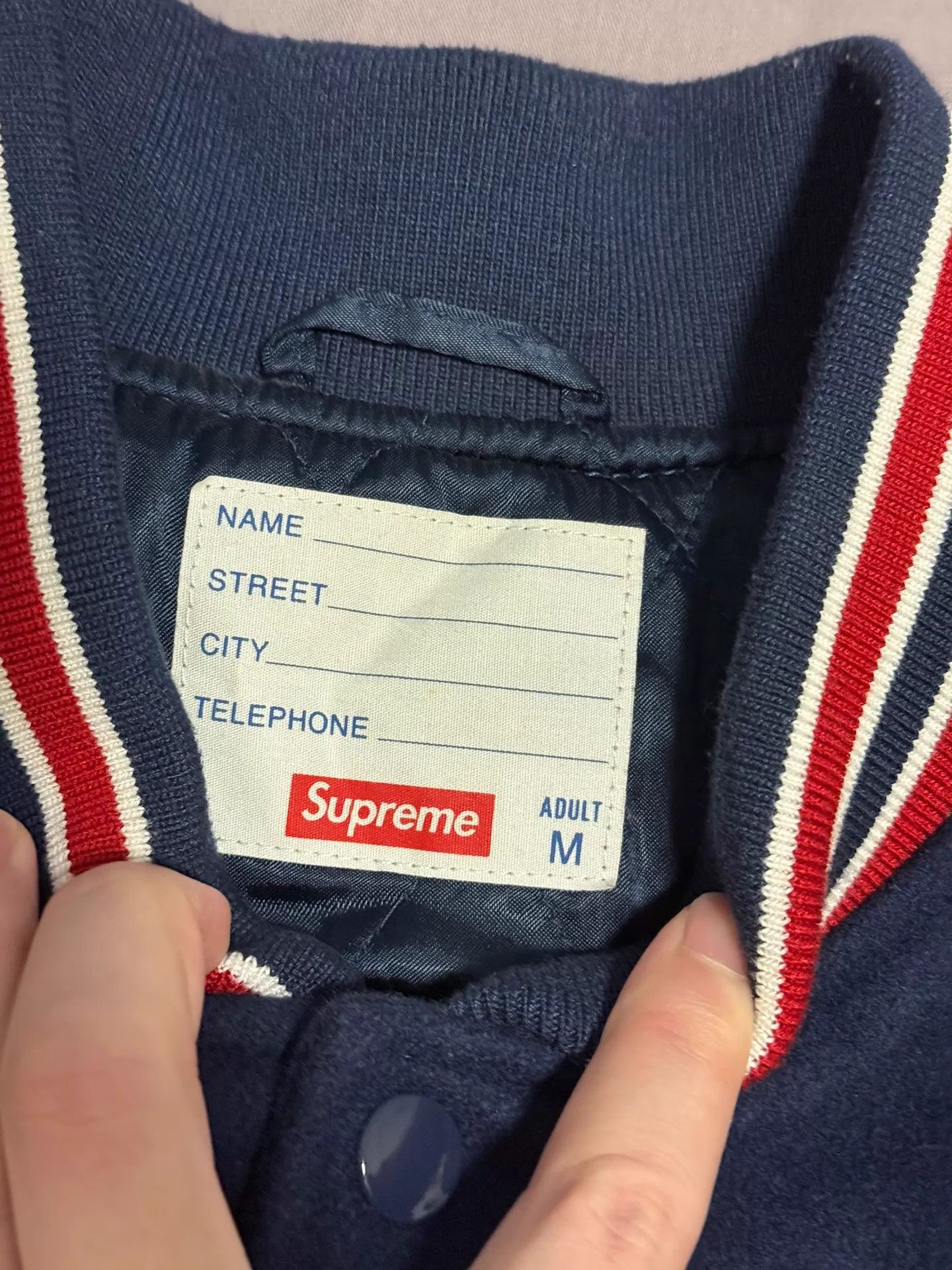 Supreme Supreme Dog Bone Varsity Jacket Leather Sleeve M Size US M / EU 48-50 / 2 - 3 Thumbnail