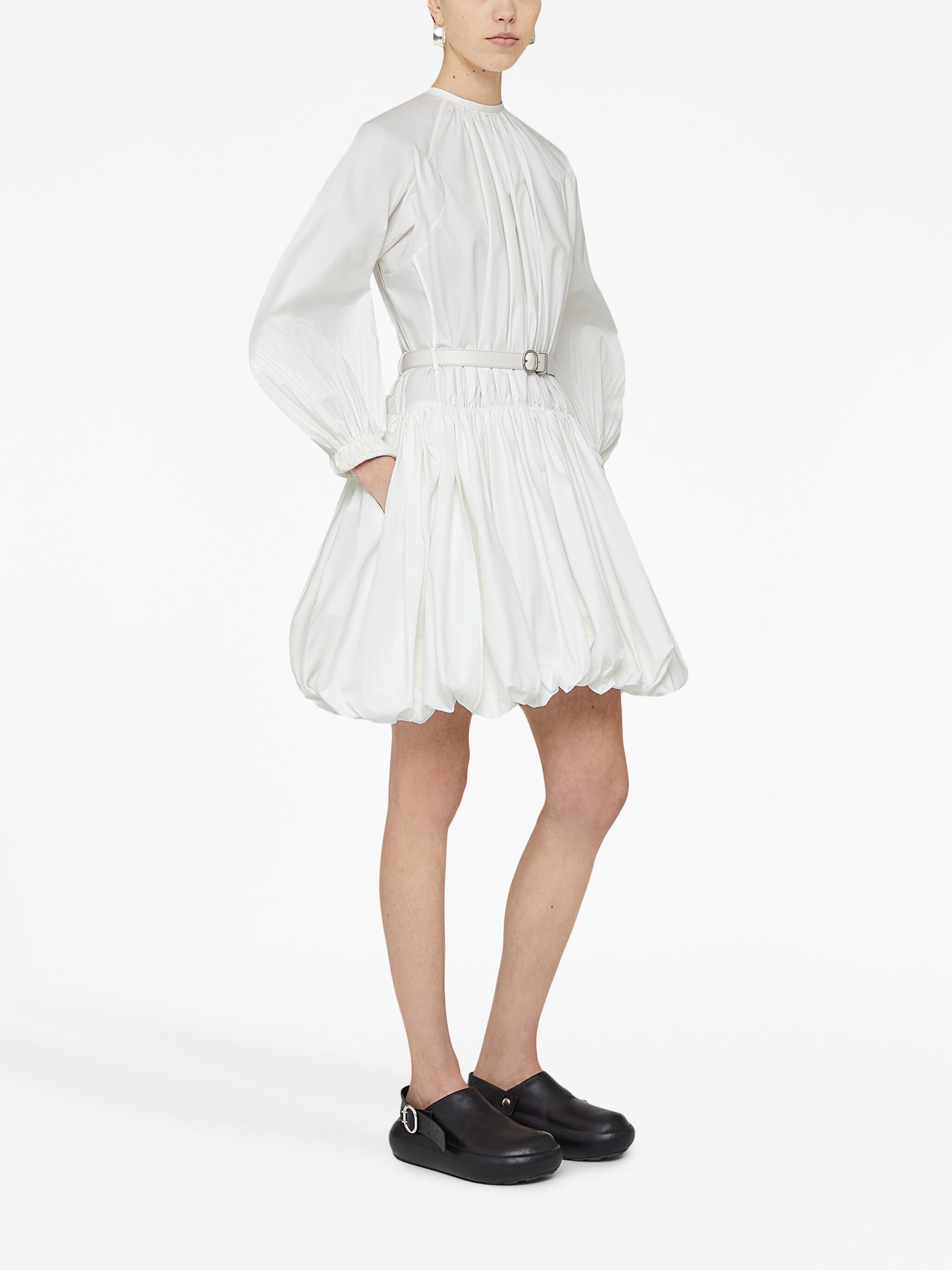 Jil Sander o1loc1c1124 Dress in White Size S / US 4 / IT 40 - 4 Thumbnail