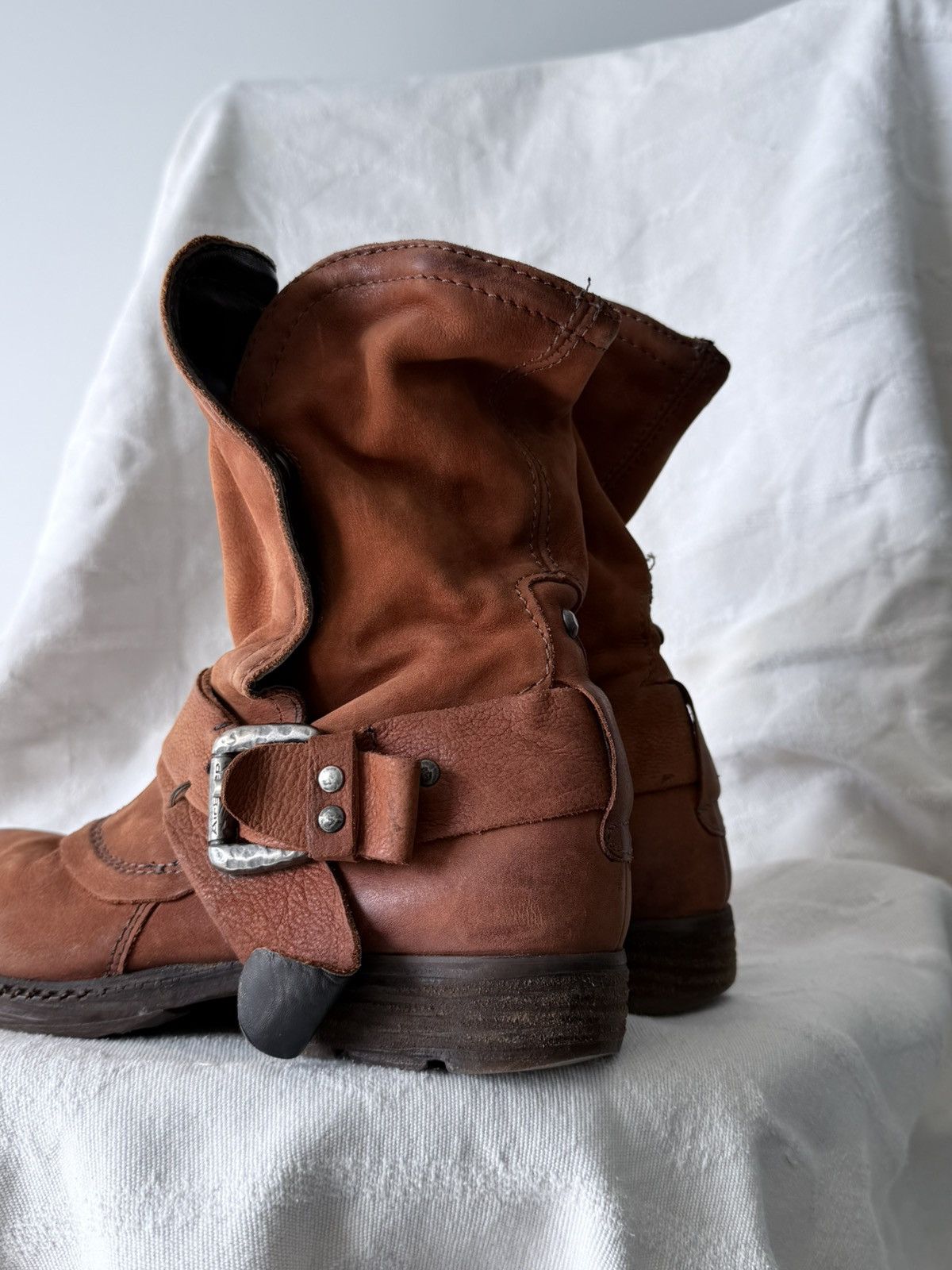 A.S.98 Avant Garde A.S. 98 Guidi Style Leather Biker Boots Size US 5.5 / EU 38 - 3 Thumbnail
