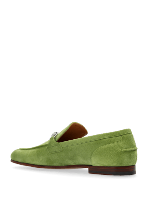 Gucci o1mt1gz0925 Men's Gucci Jordaan Loafers in Green Size US 9.5 / EU 42-43 - 3 Thumbnail