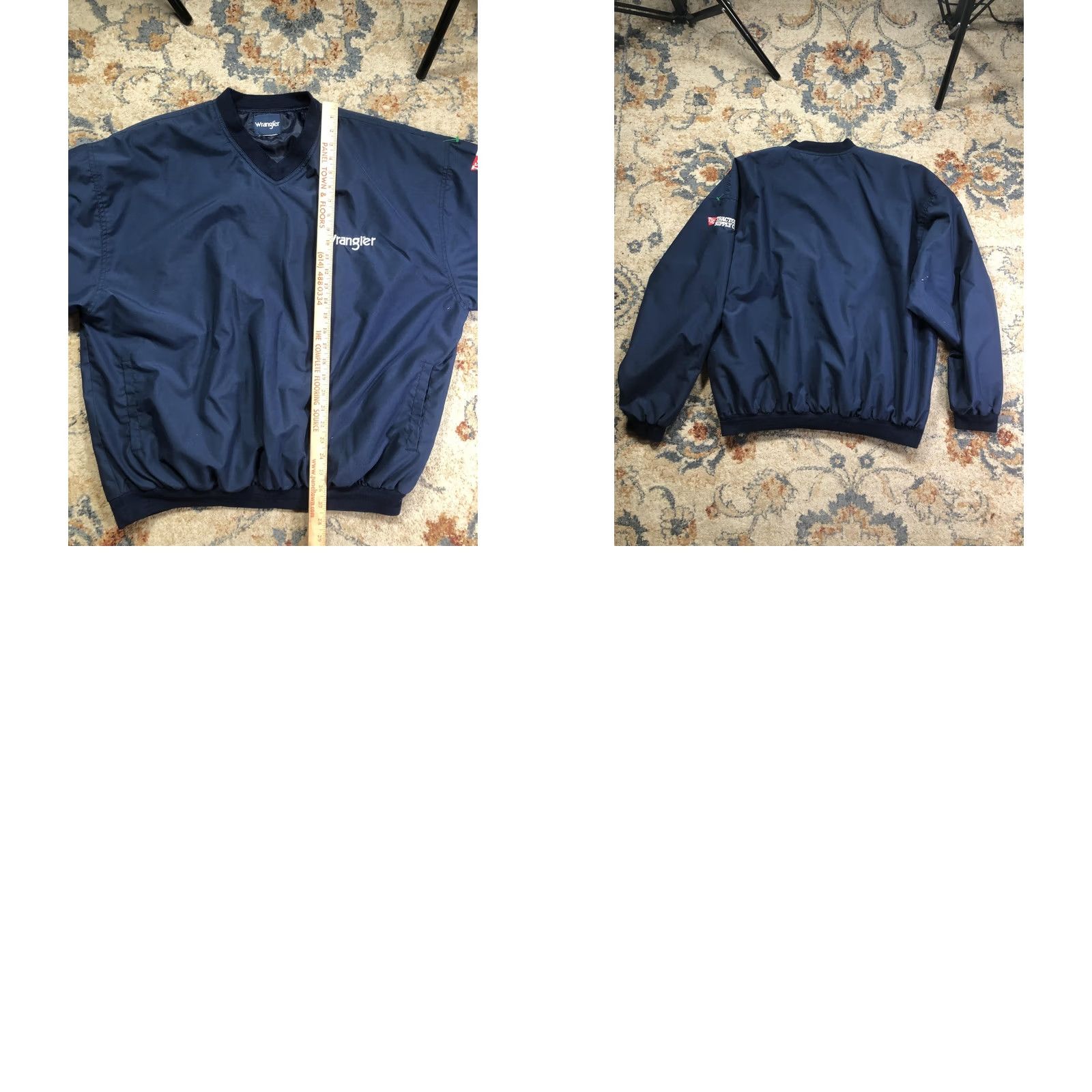 Wrangler Wrangler Jacket Mens XL Blue Pullover Windbreaker Lined Casual Workwear Elastic Waist Pockets Logo Embroidered TS Patch Vintage No Size US XL / EU 56 / 4 - 8 Thumbnail